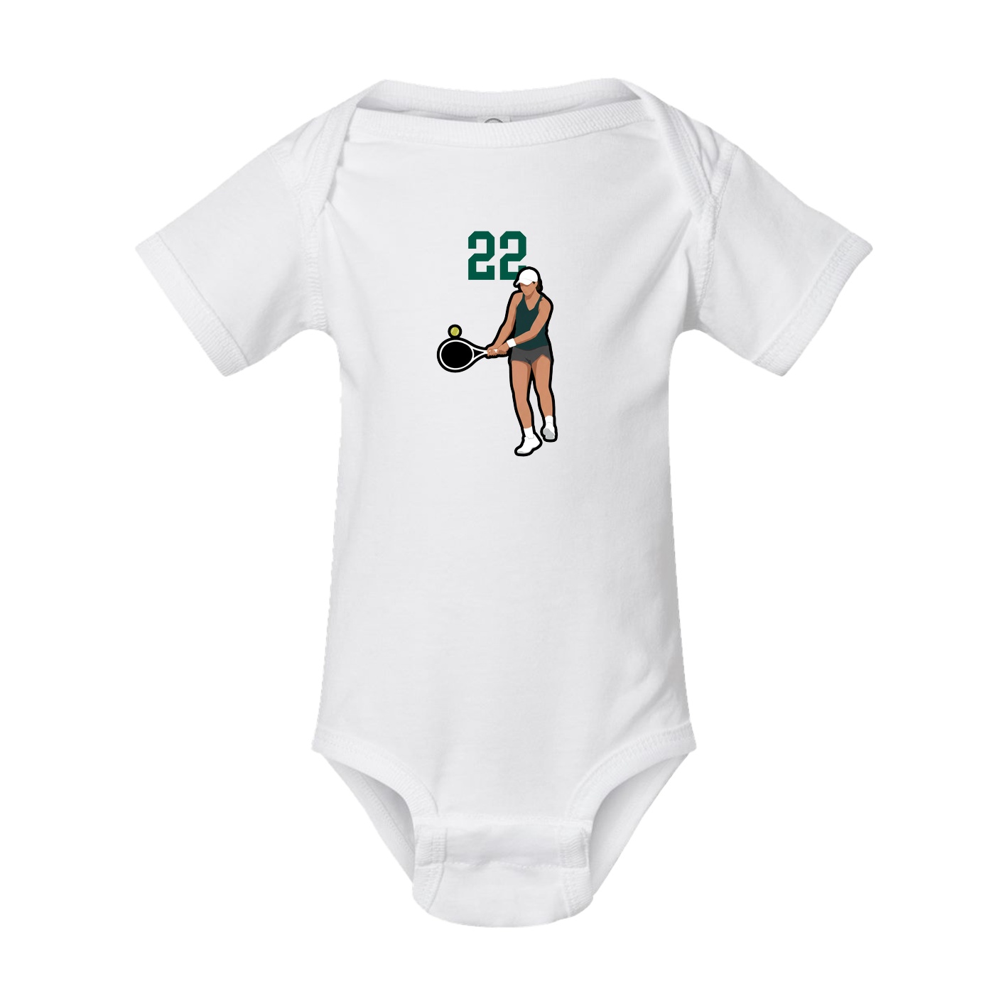 Baby Onesie — Number Top in White