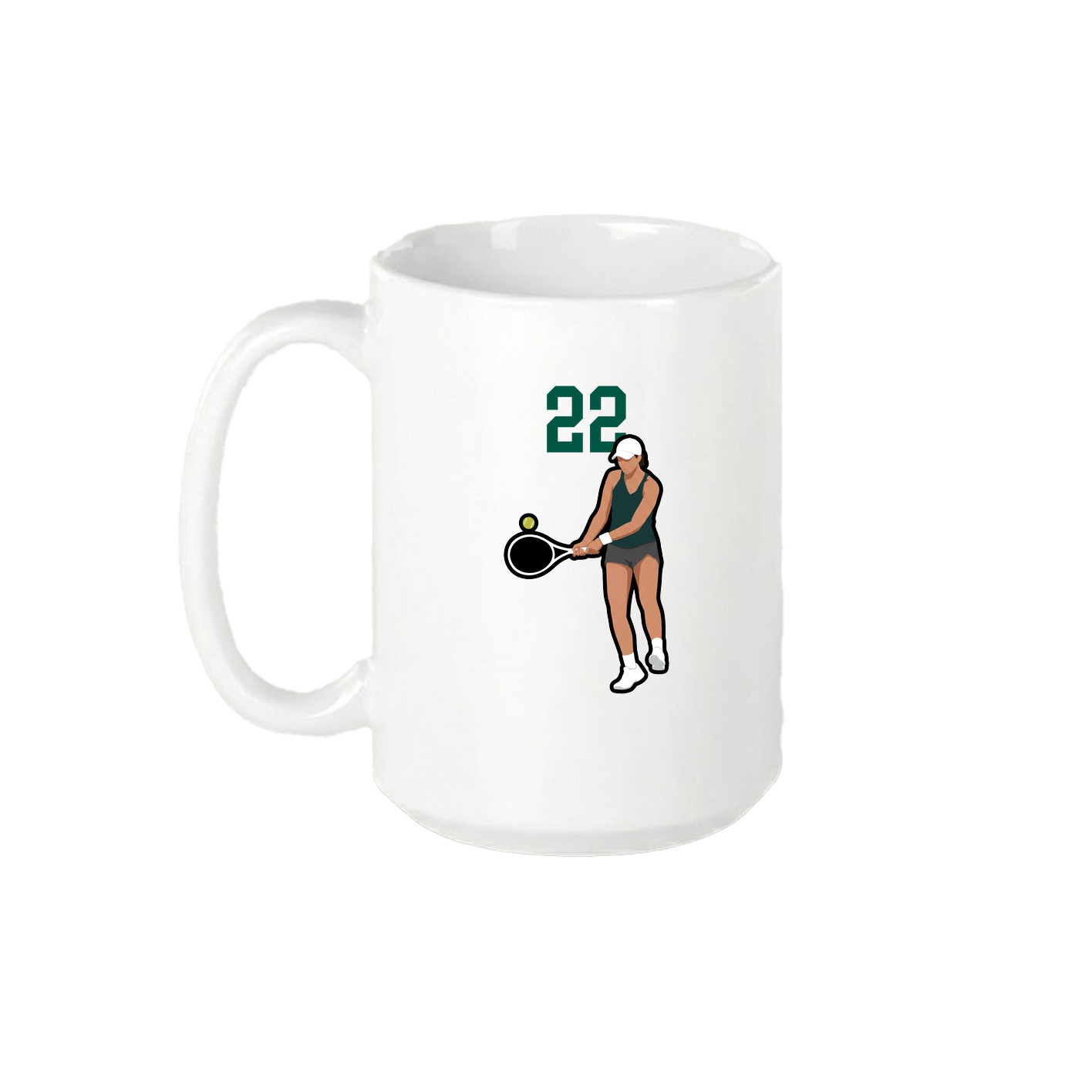15oz Coffee Mug — Number Top in White