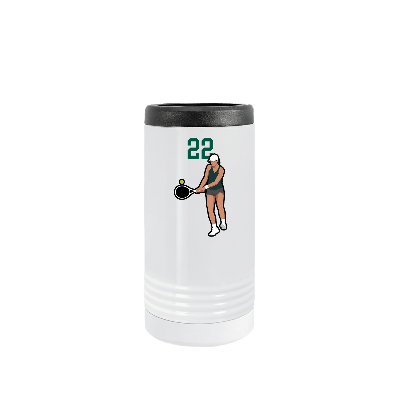 Slim Beverage Holder — Number Top in White