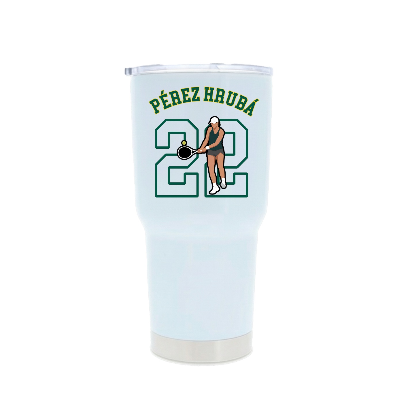 30oz Stainless Steel Tumbler — Shirsey Arch in White