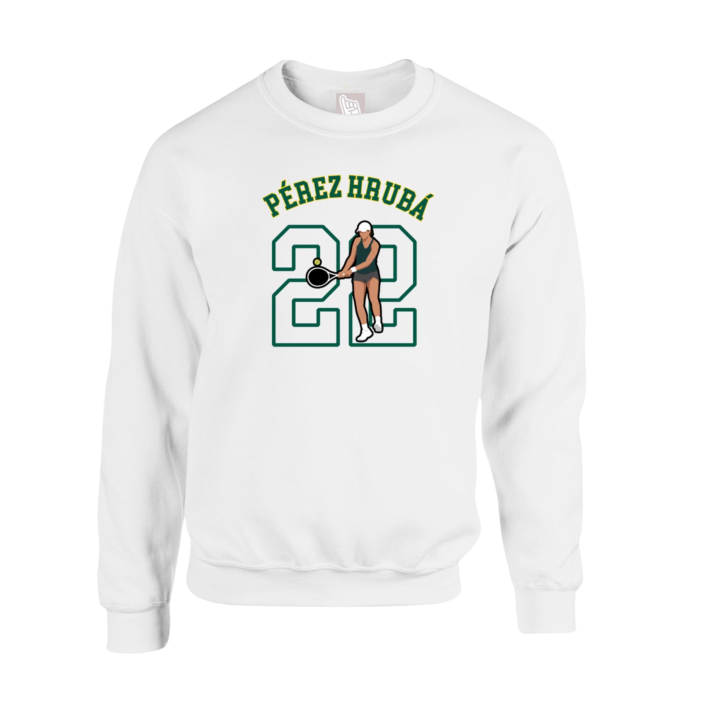 Fleece Crew — Shirsey Arch in White