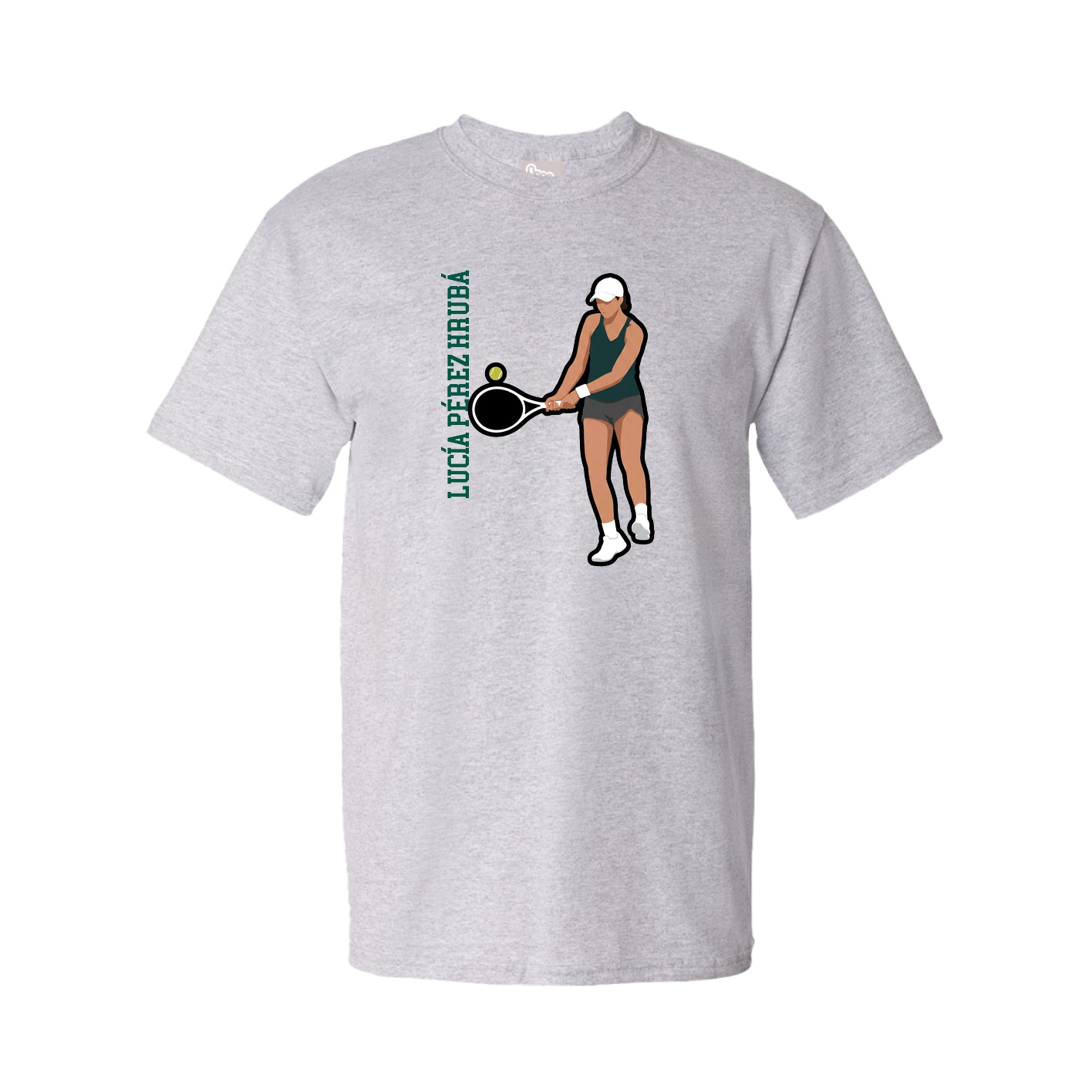 Tee — Name Vertical in Grey