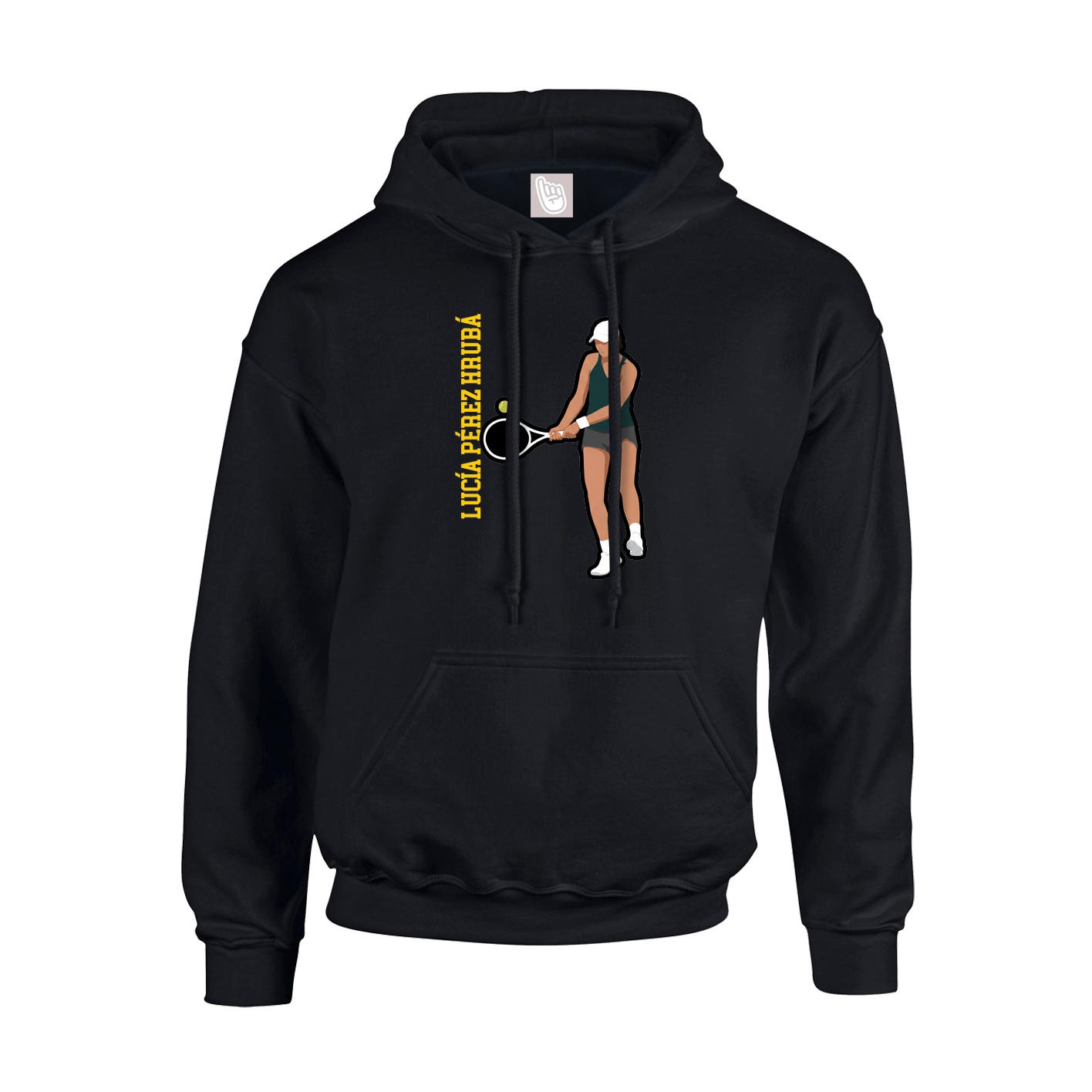 Youth Hoodie — Name Vertical in Black