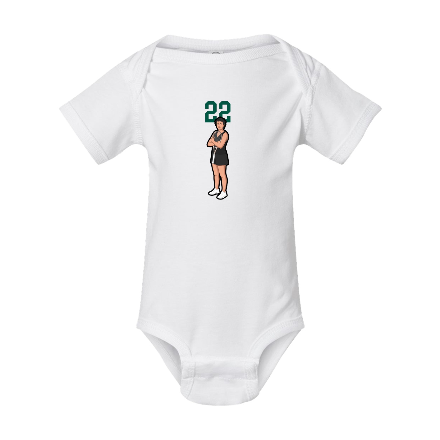 Baby Onesie — Number Top in White