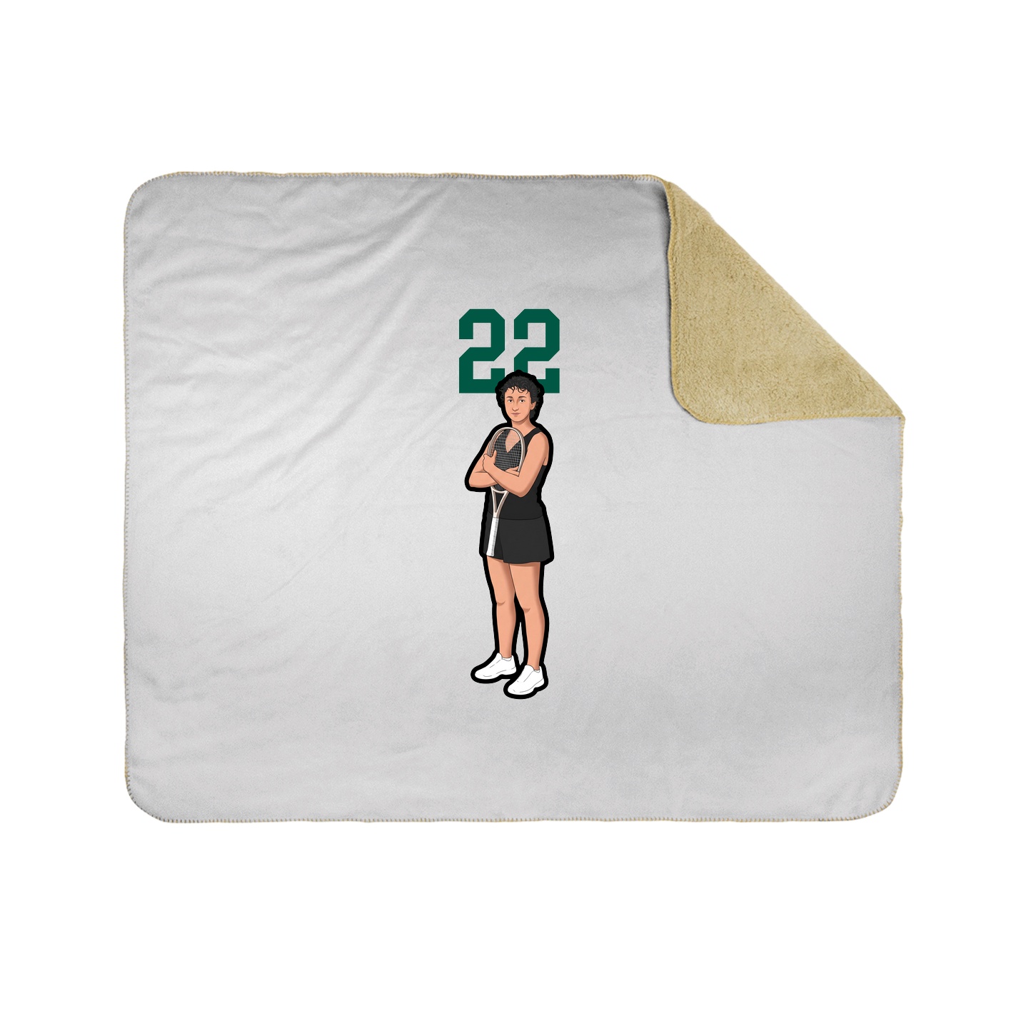 Throw Blanket — Number Top in White