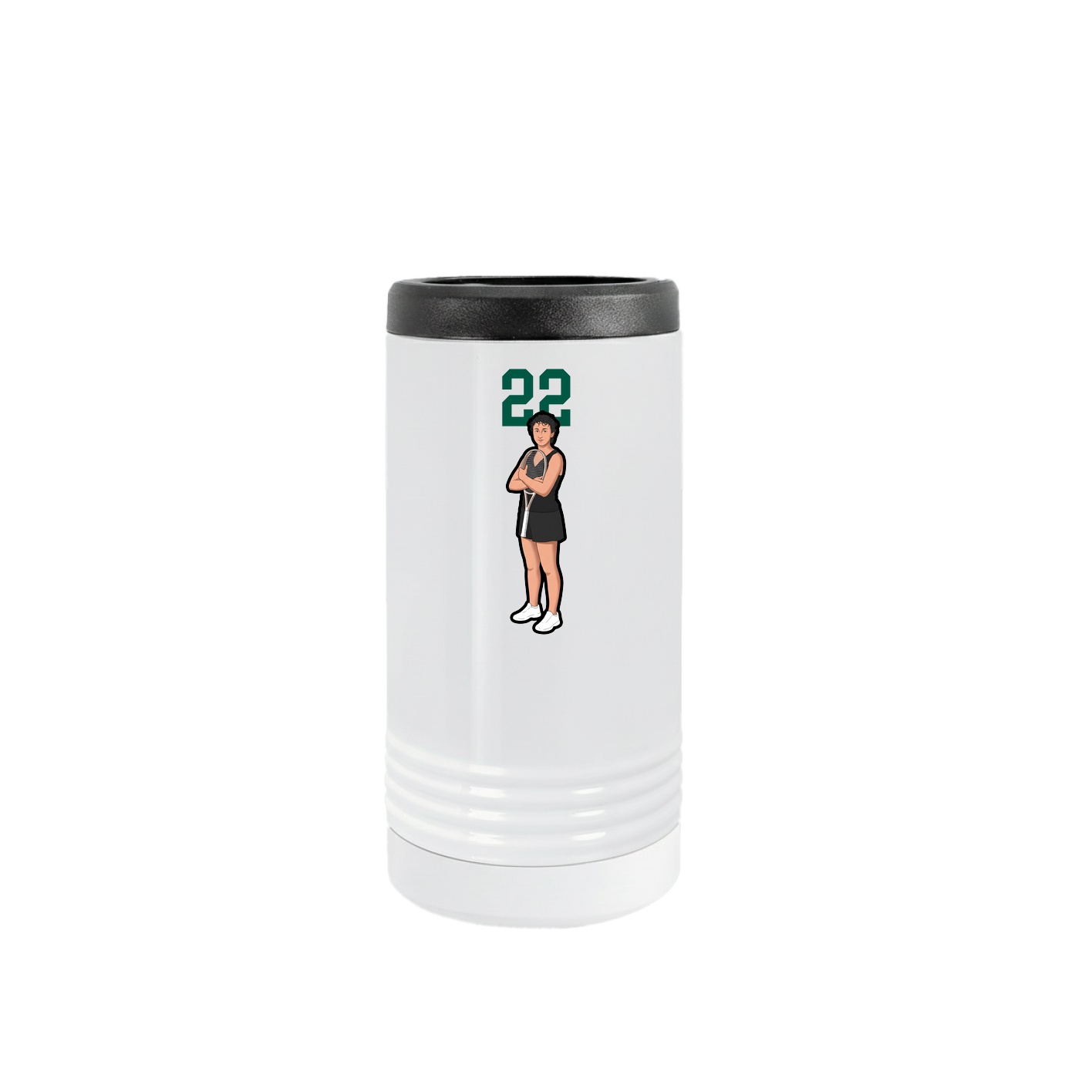 Slim Beverage Holder — Number Top in White