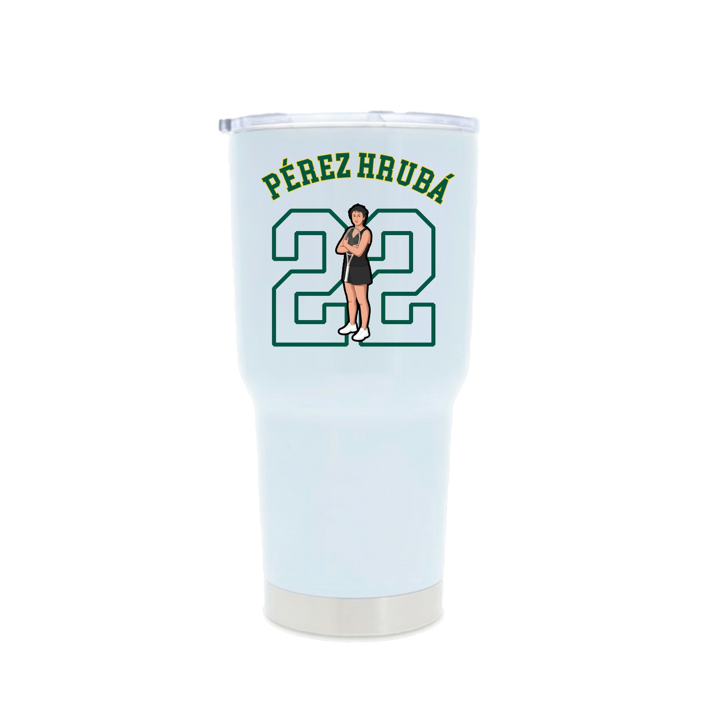 30oz Stainless Steel Tumbler — Shirsey Arch in White