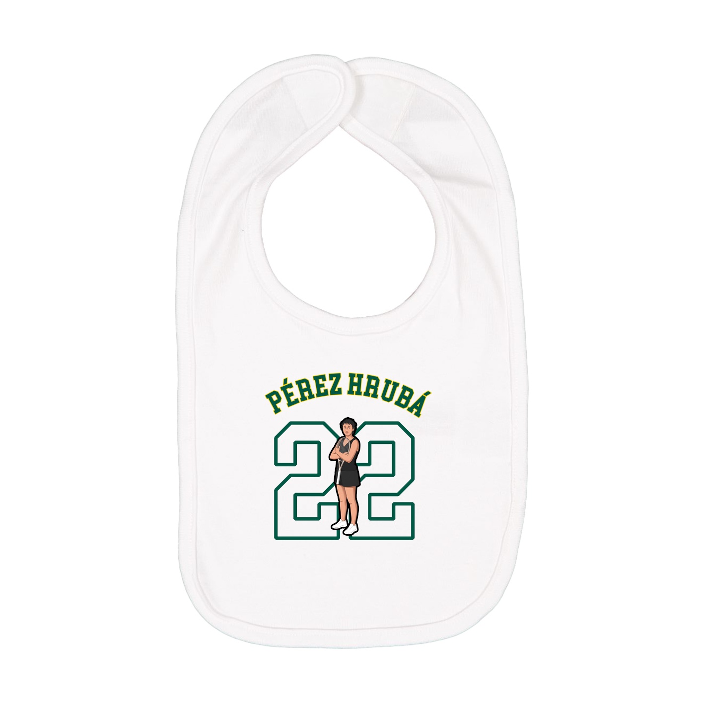 Infant Bib — Shirsey Arch in White