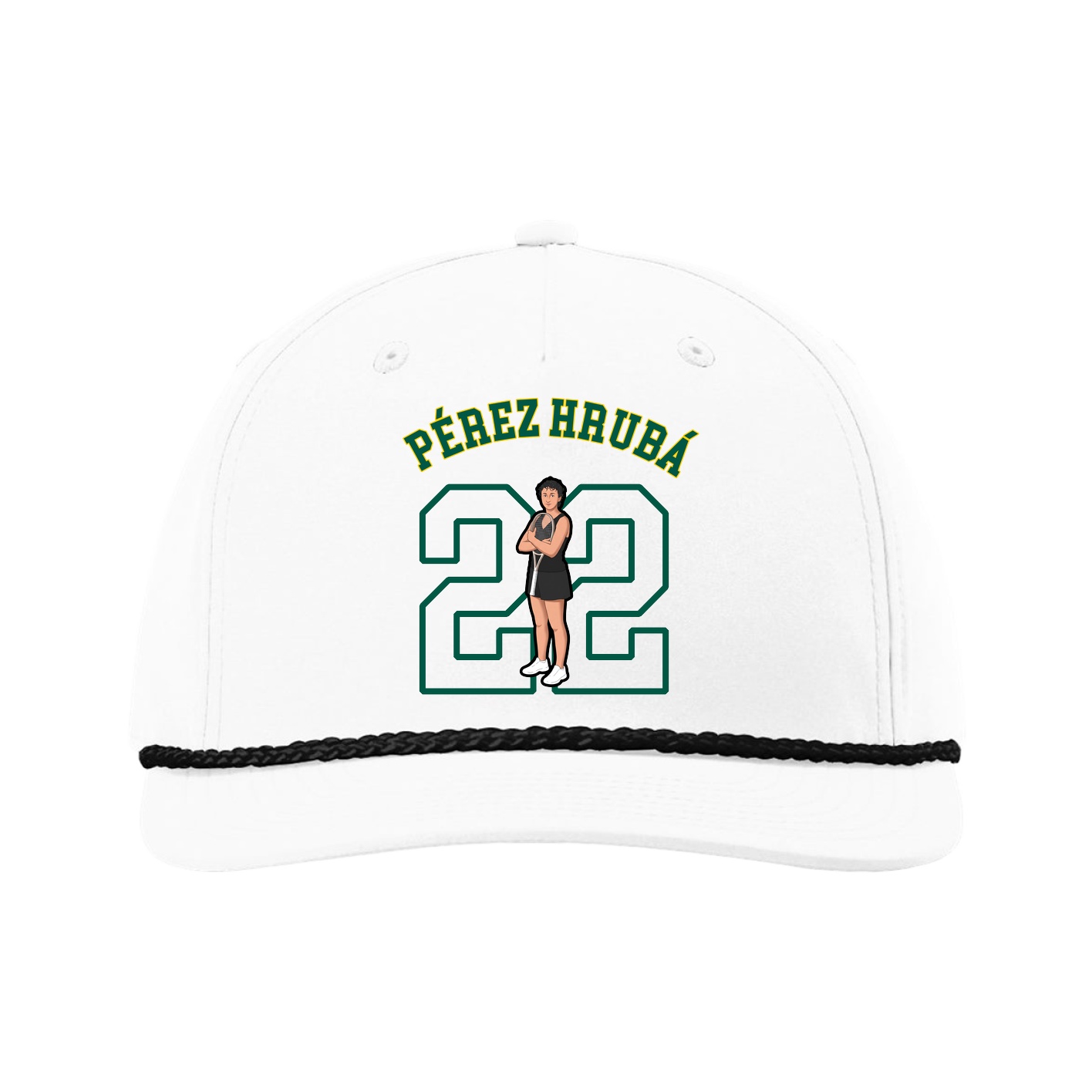 Five-Panel Classic Rope Cap — Shirsey Arch in White