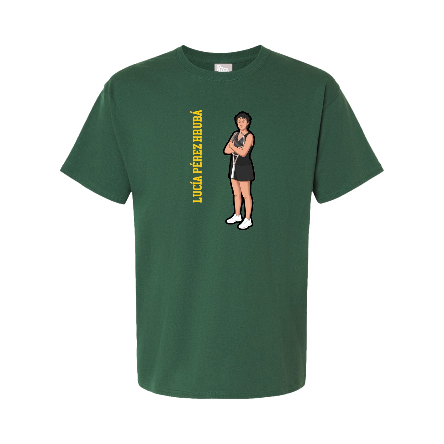 Youth Tee — Name Vertical in Green