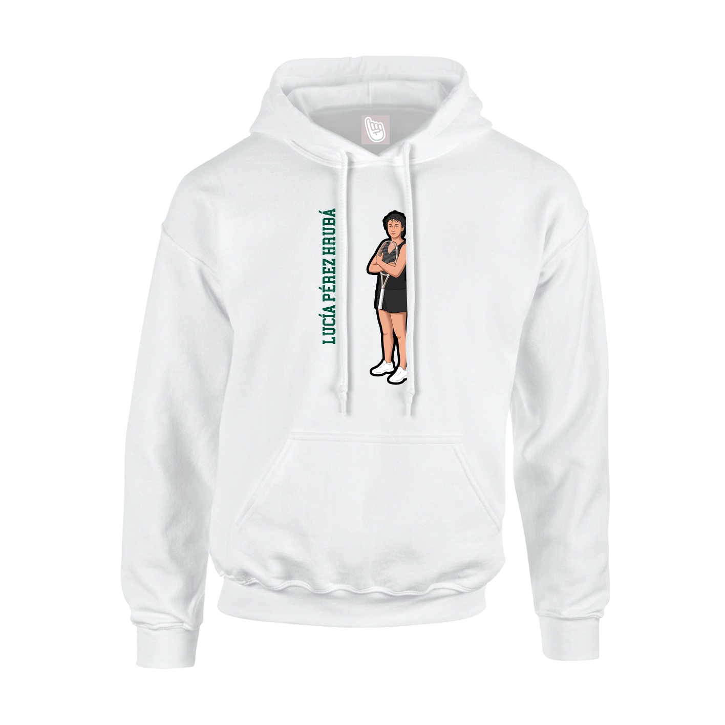 Youth Hoodie — Name Vertical in White