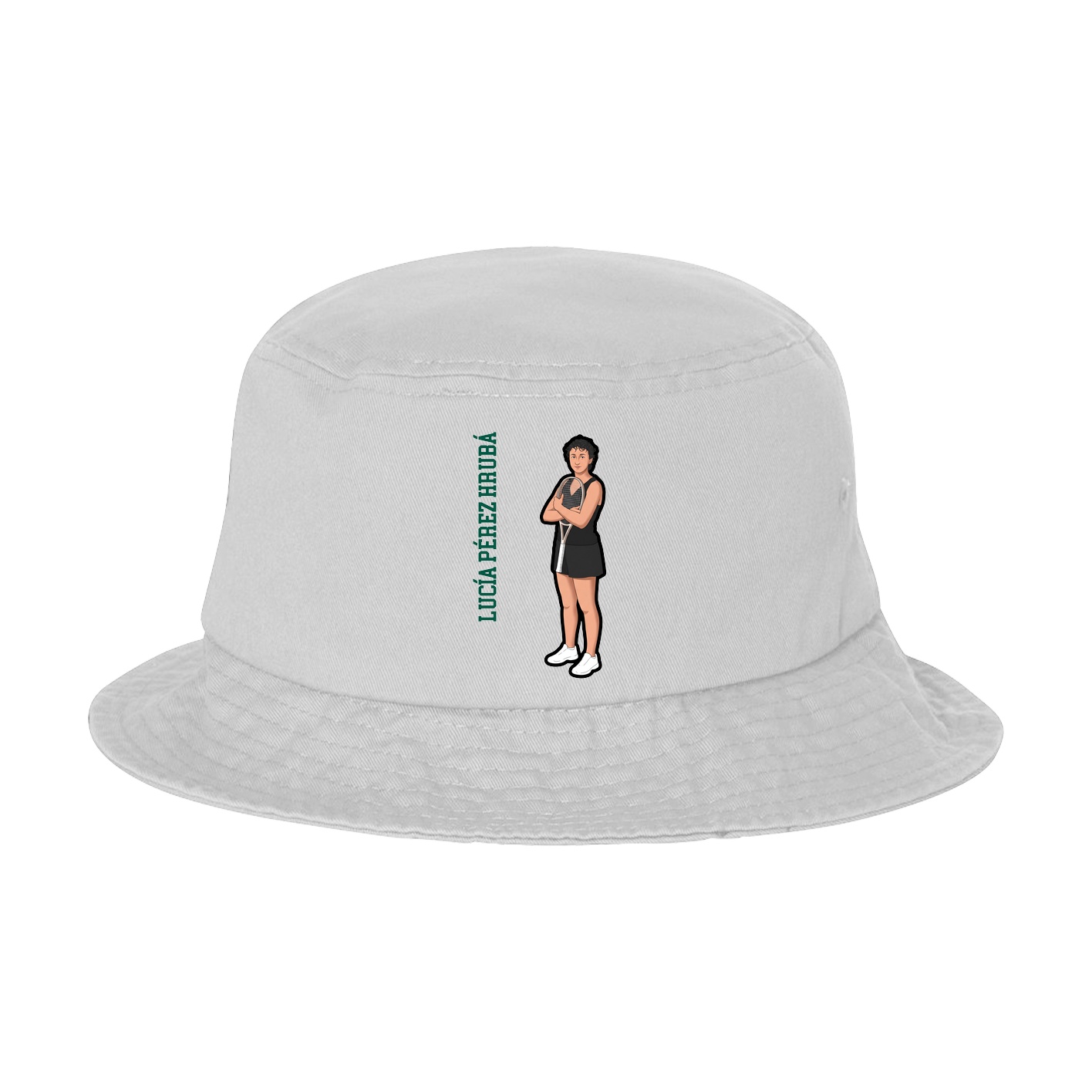 Bucket Cap — Name Vertical in White