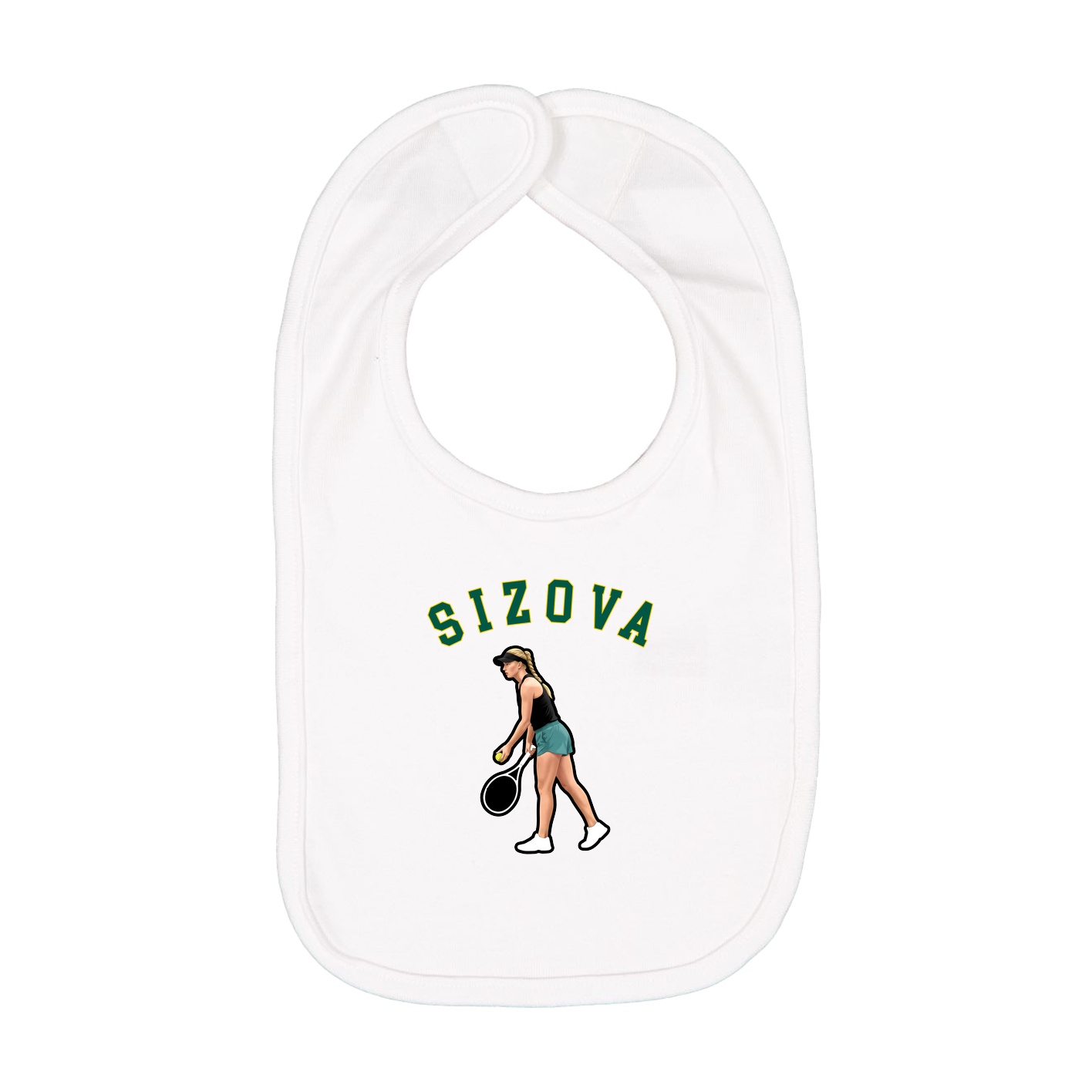 Infant Bib — Shirsey Arch in White