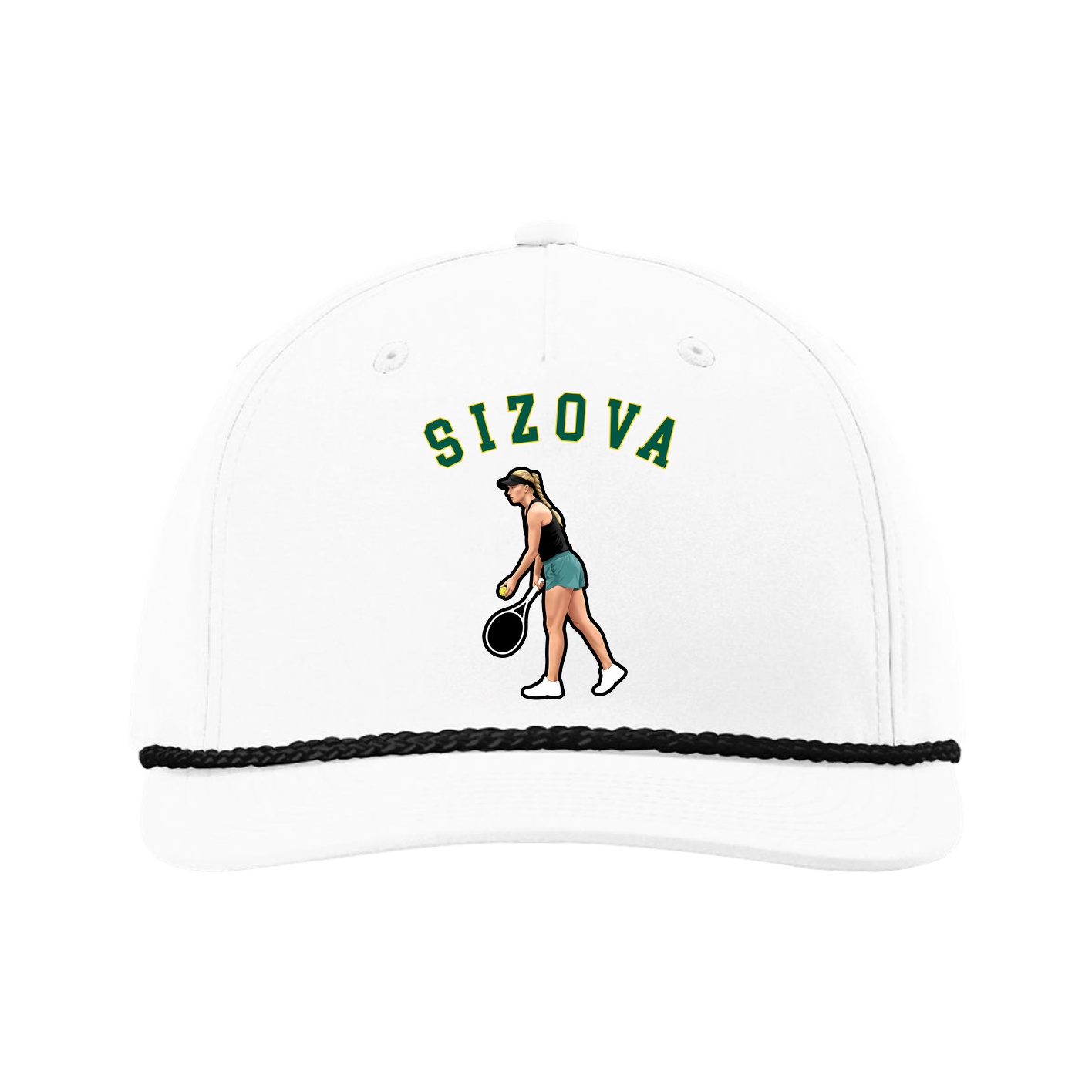 Five-Panel Classic Rope Cap — Shirsey Arch in White