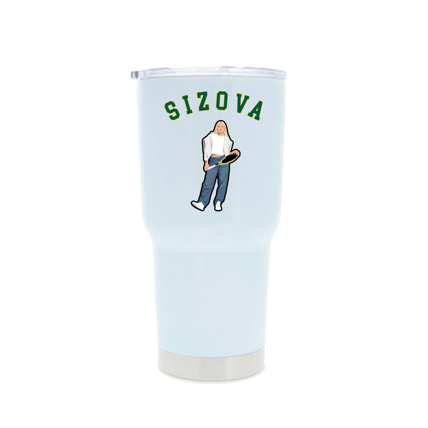 30oz Stainless Steel Tumbler — Shirsey Arch in White
