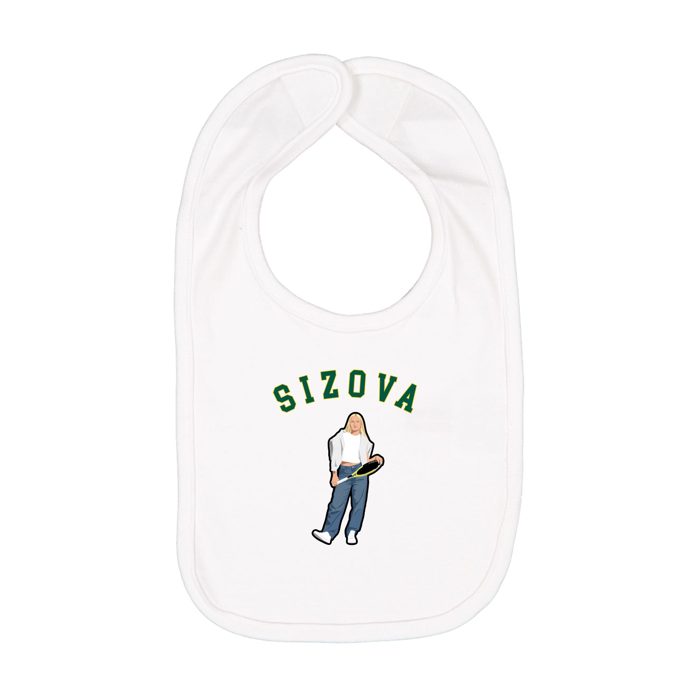 Infant Bib — Shirsey Arch in White