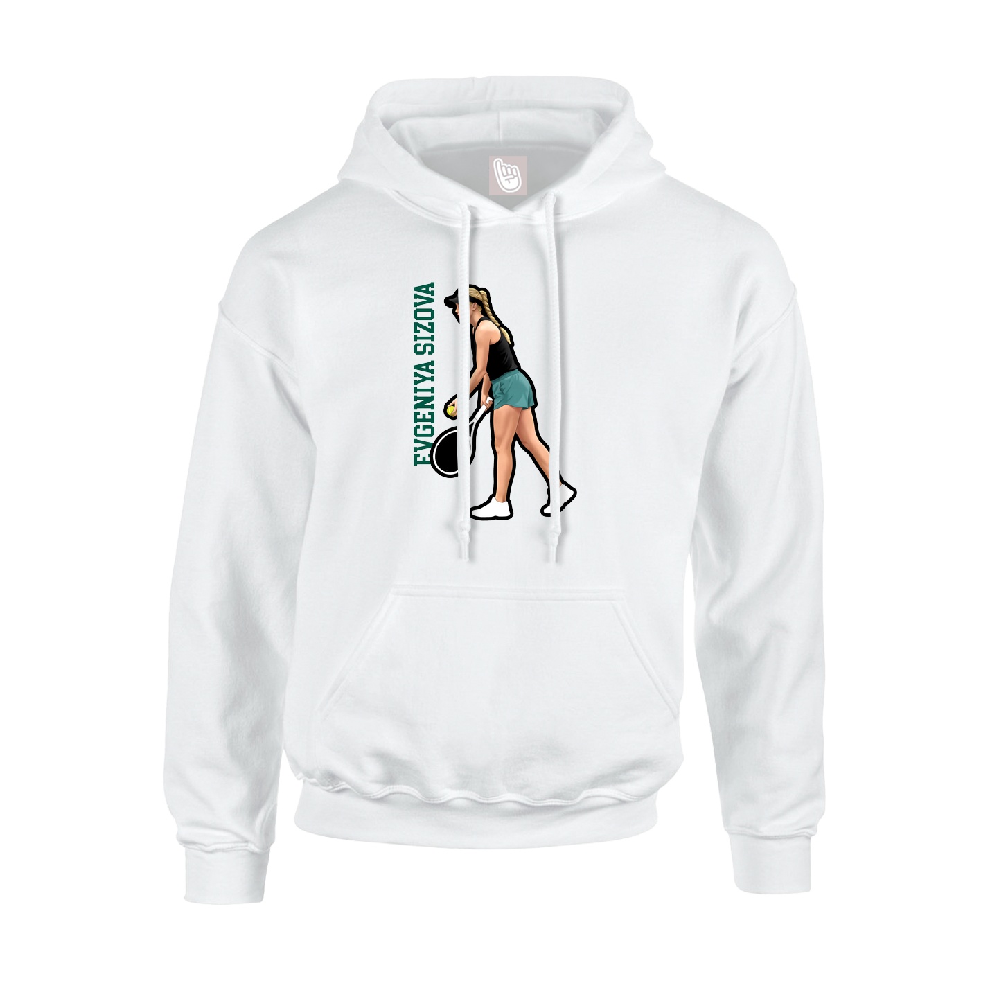 Youth Hoodie — Name Vertical in White