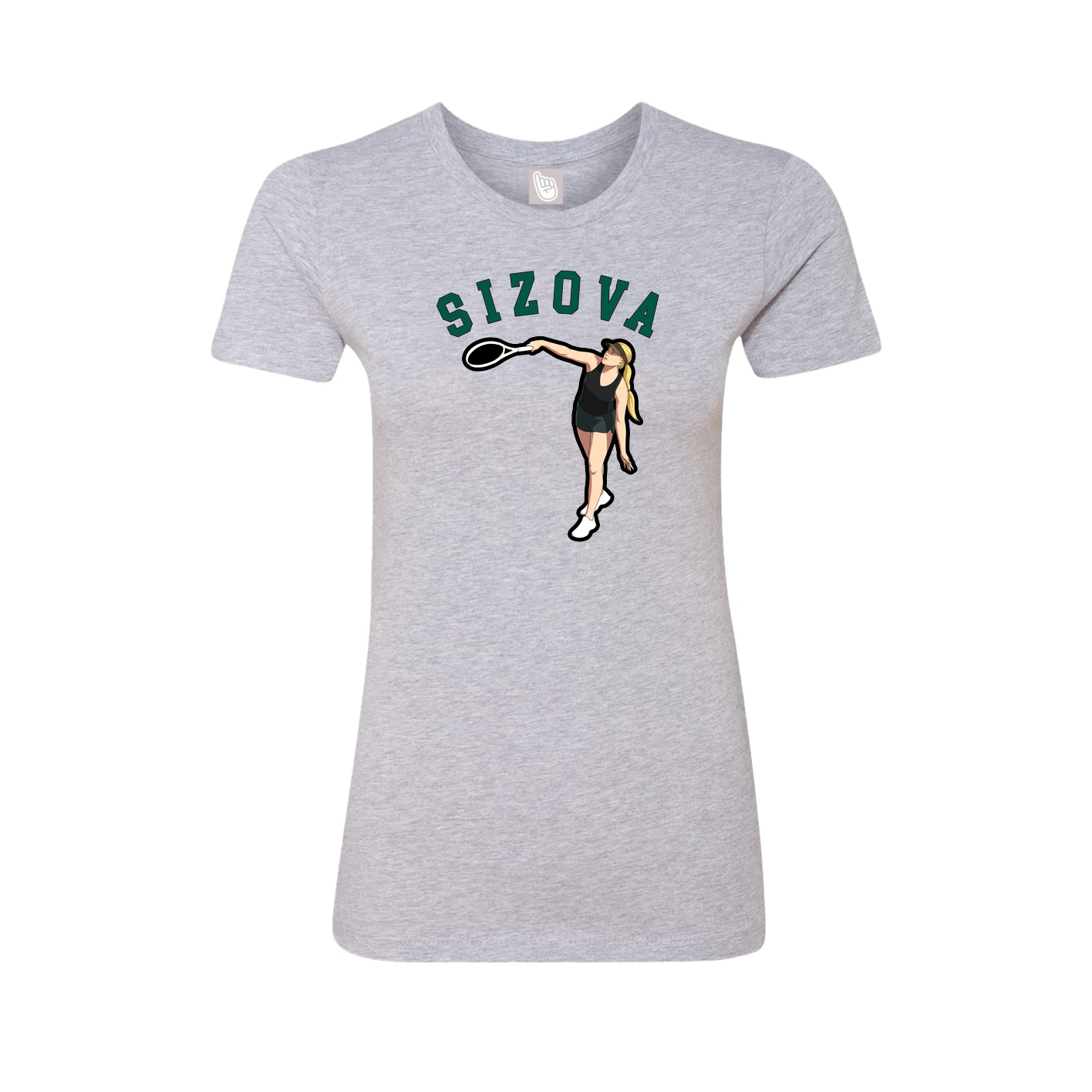 Fitted Women's Tee — Shirsey Arch in Grey
