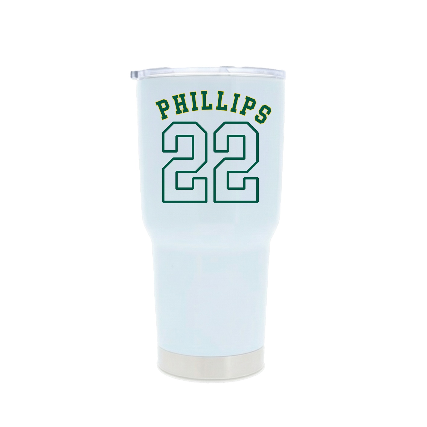 30oz Stainless Steel Tumbler — Shirsey Arch in White