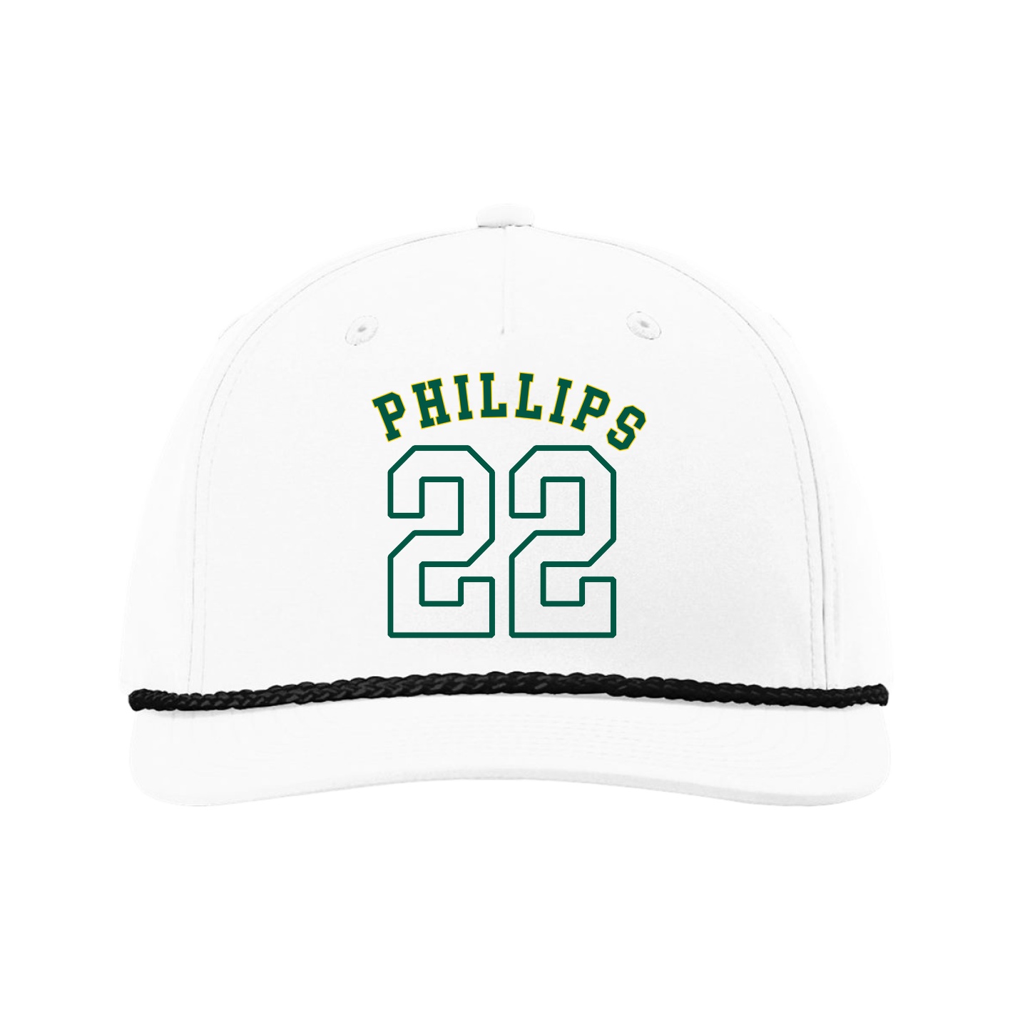 Five-Panel Classic Rope Cap — Shirsey Arch in White