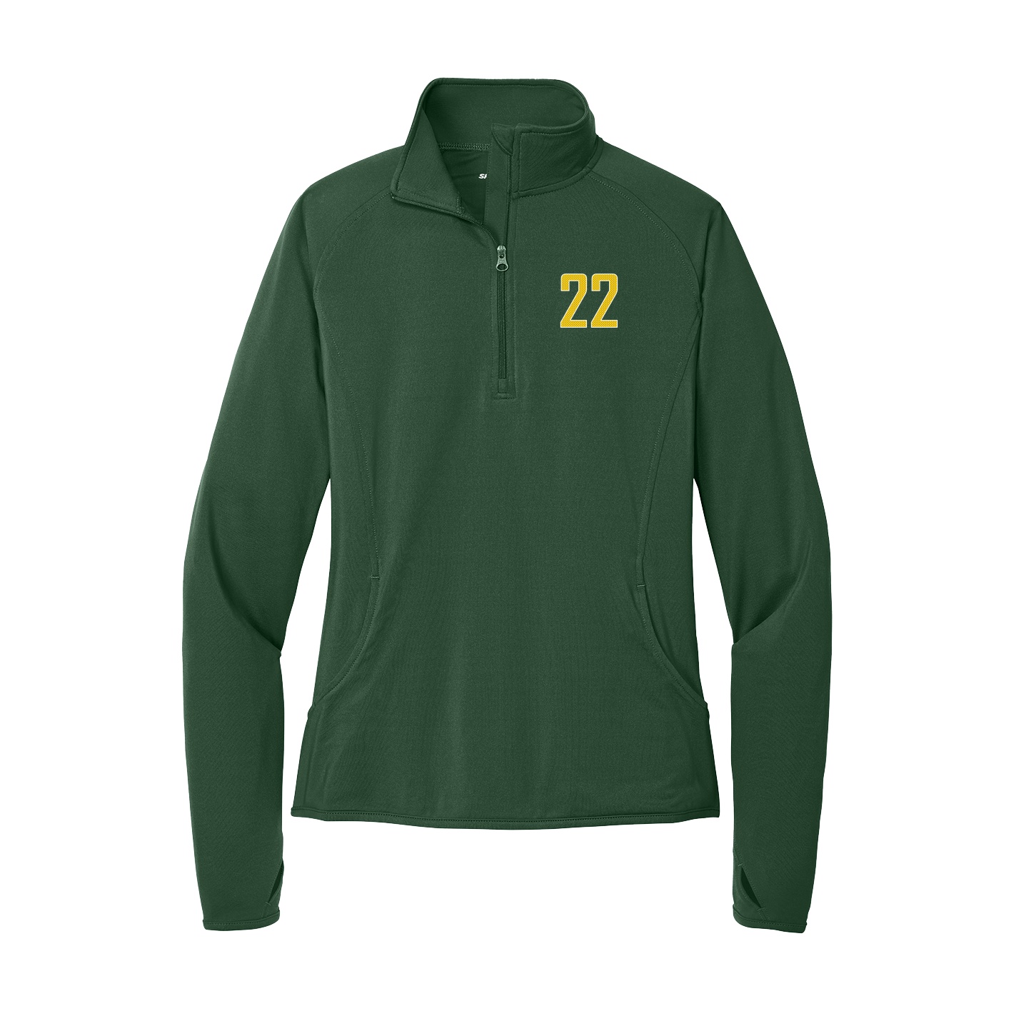 Women's Q-Zip Pullover — Front Shirsy in Green
