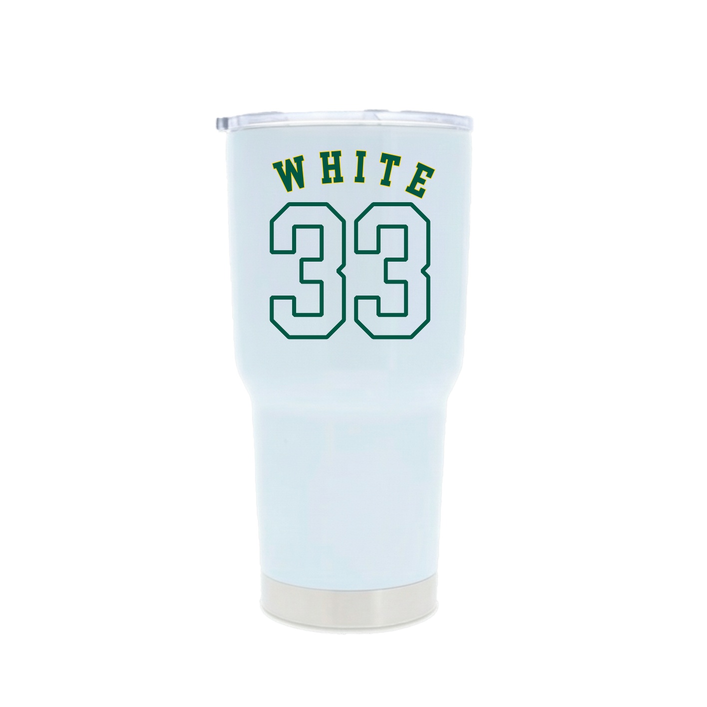 30oz Stainless Steel Tumbler — Shirsey Arch in White