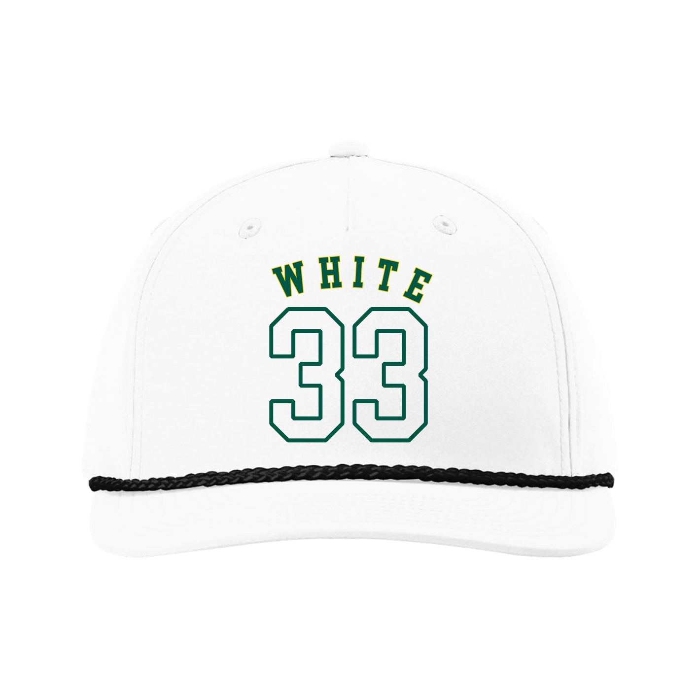 Five-Panel Classic Rope Cap — Shirsey Arch in White