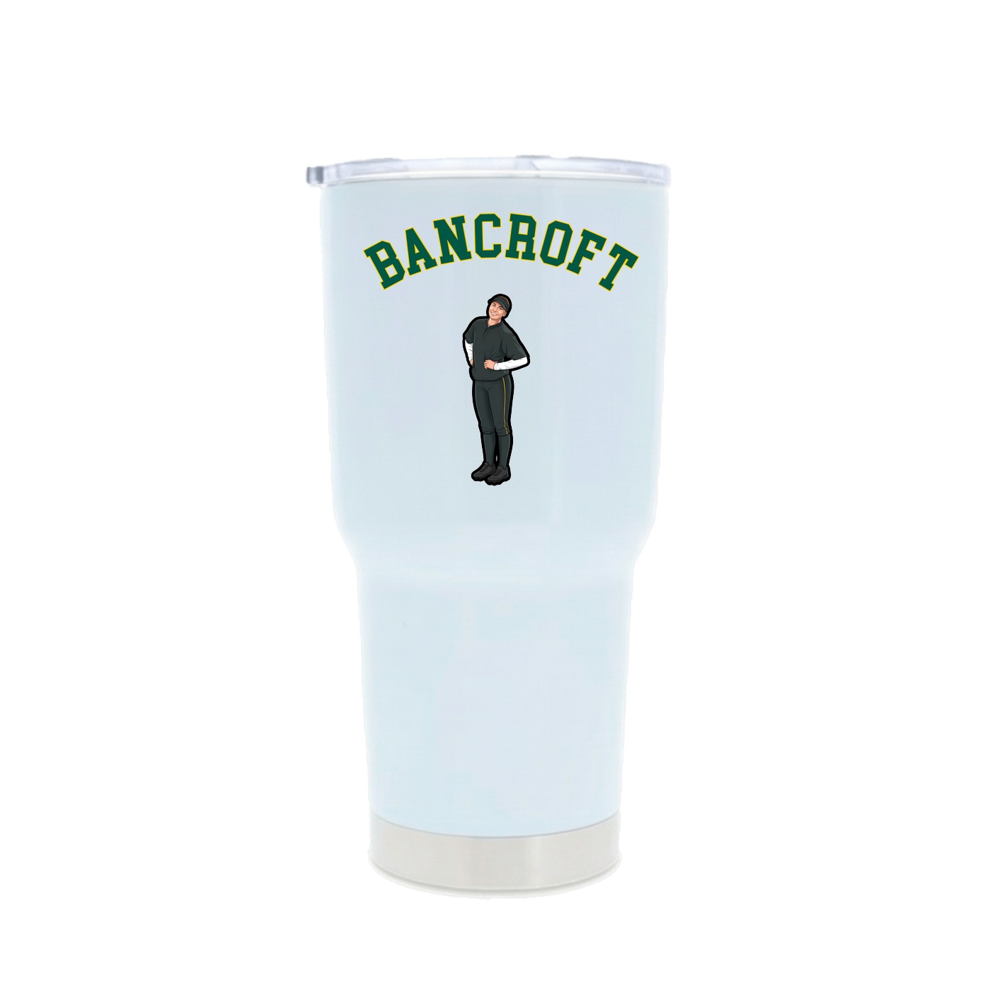 30oz Stainless Steel Tumbler — Shirsey Arch in White