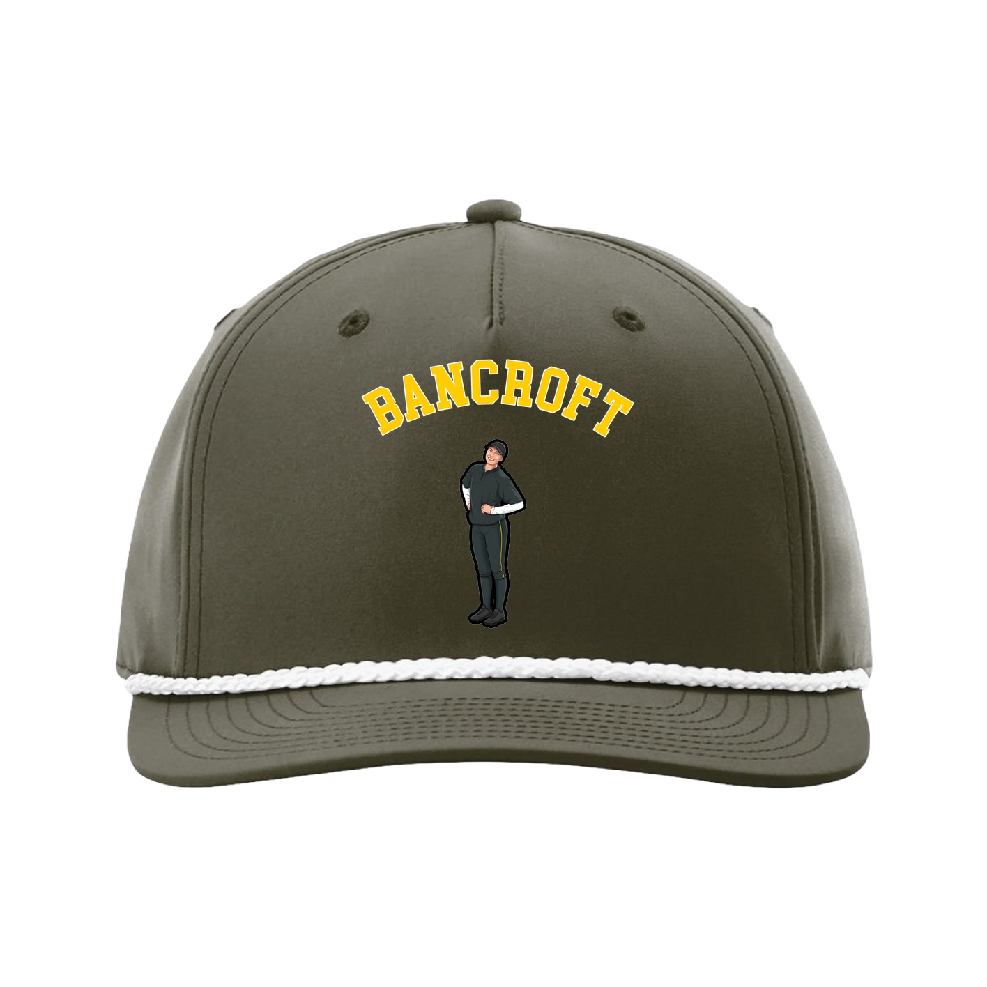 Five-Panel Classic Rope Cap — Shirsey Arch in Green