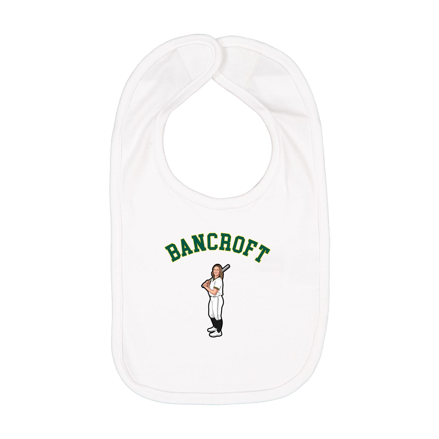 Infant Bib — Shirsey Arch in White