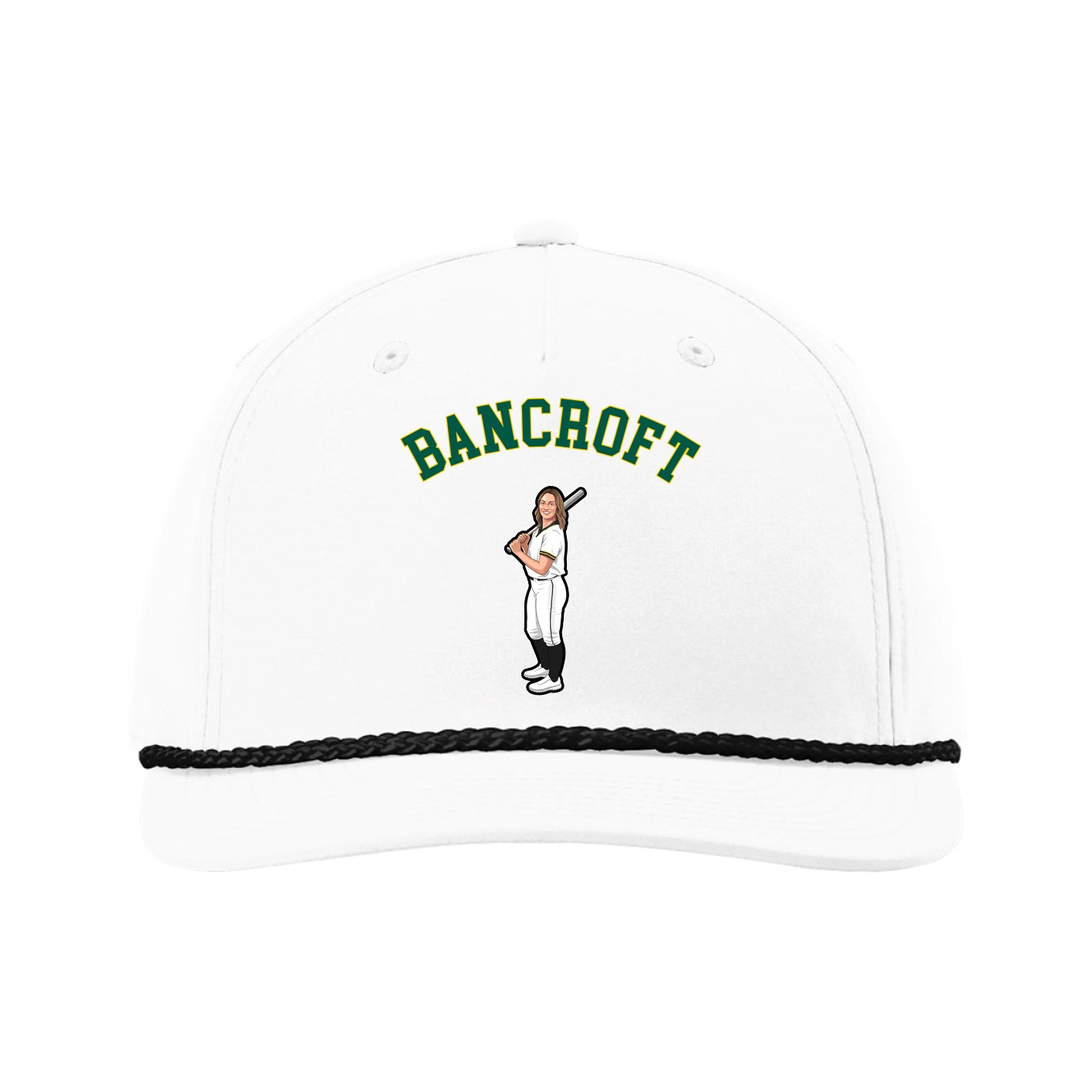 Five-Panel Classic Rope Cap — Shirsey Arch in White