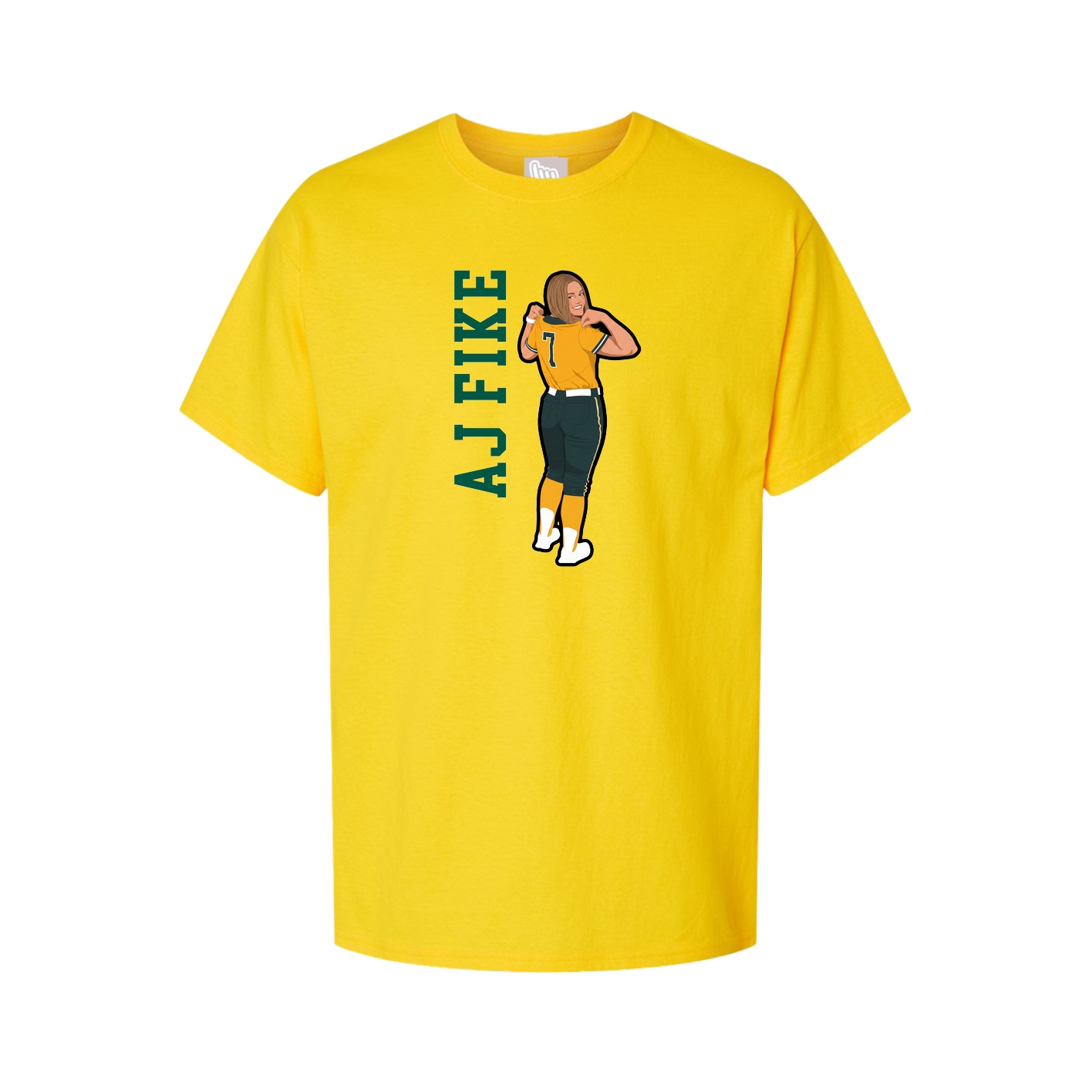 Youth Tee — Name Vertical in Gold