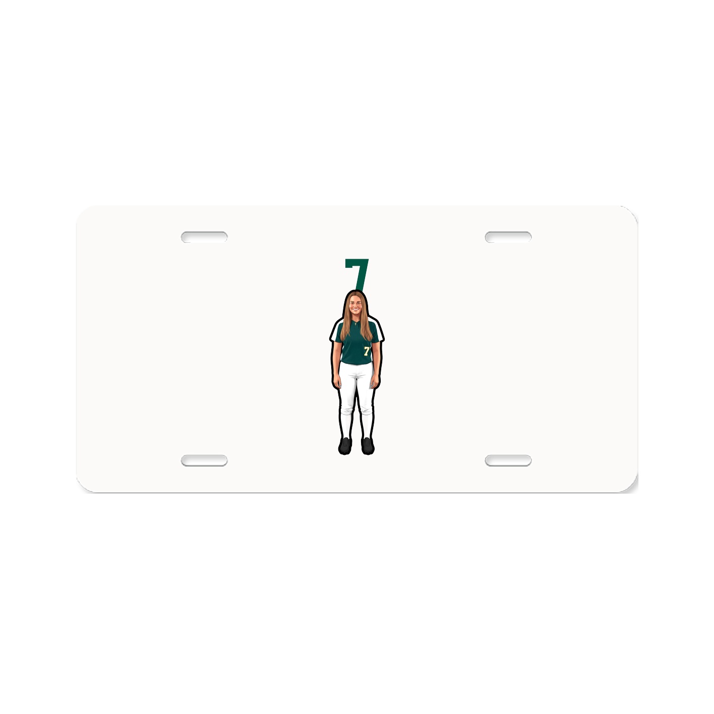 License Plate — Number Top in Classic