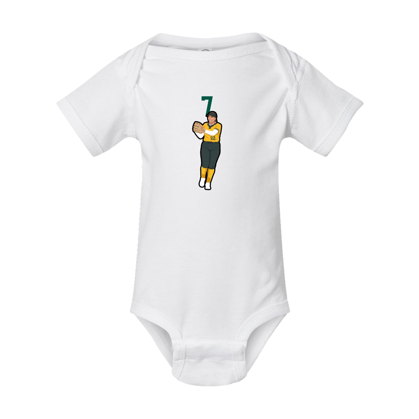 Baby Onesie — Number Top in White