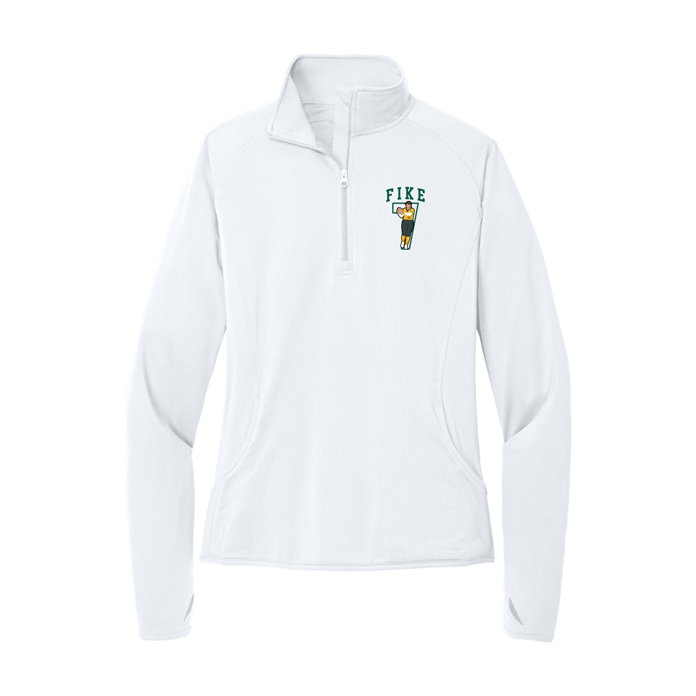Women's Q-Zip Pullover — Shirsey in White