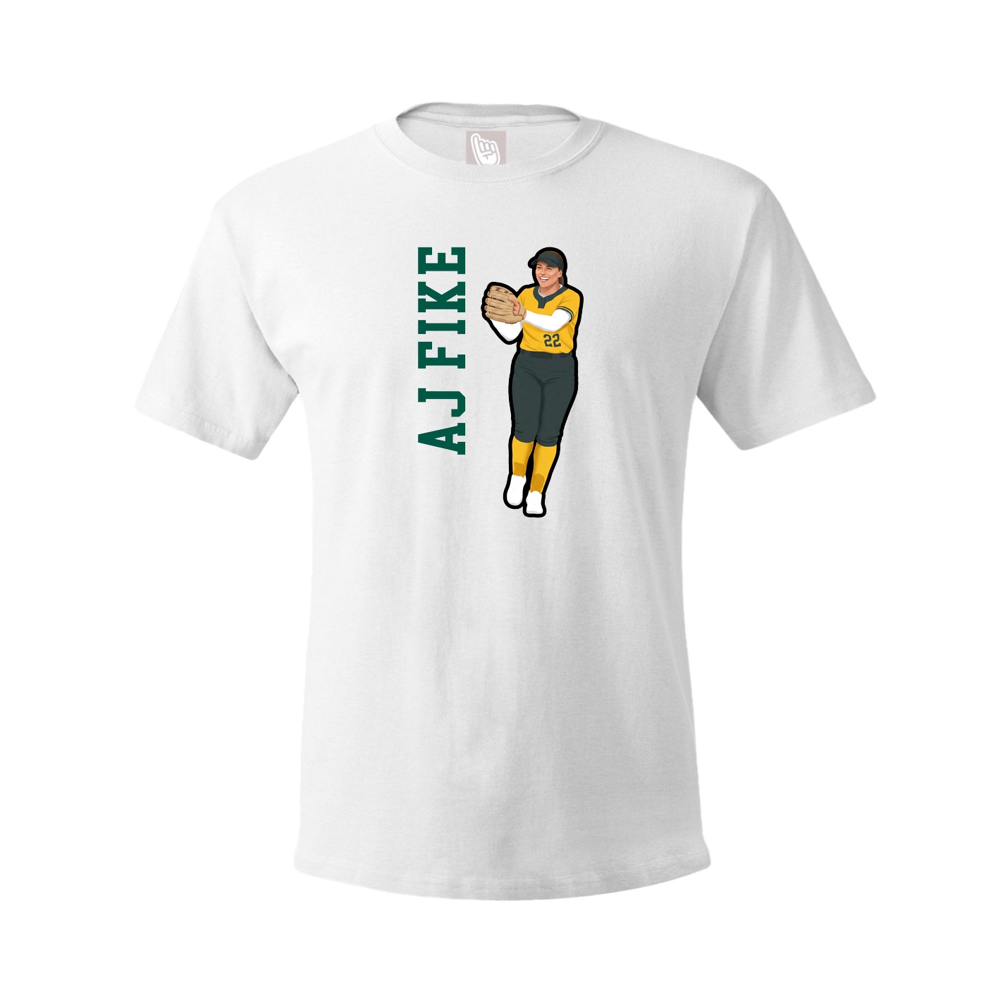Youth Tee — Name Vertical in White
