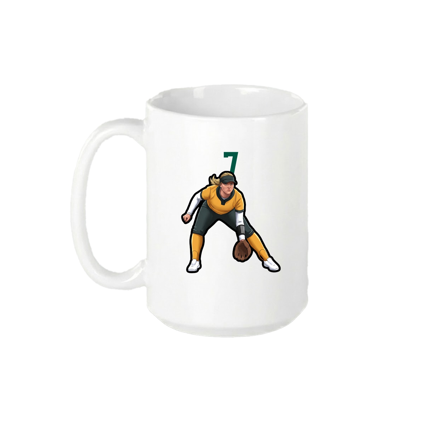 15oz Coffee Mug — Number Top in White
