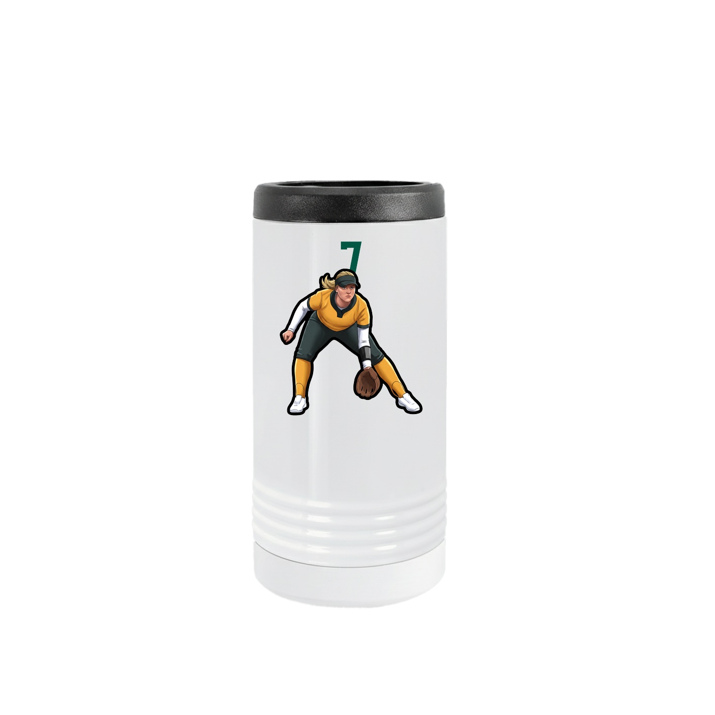 Slim Beverage Holder — Number Top in White