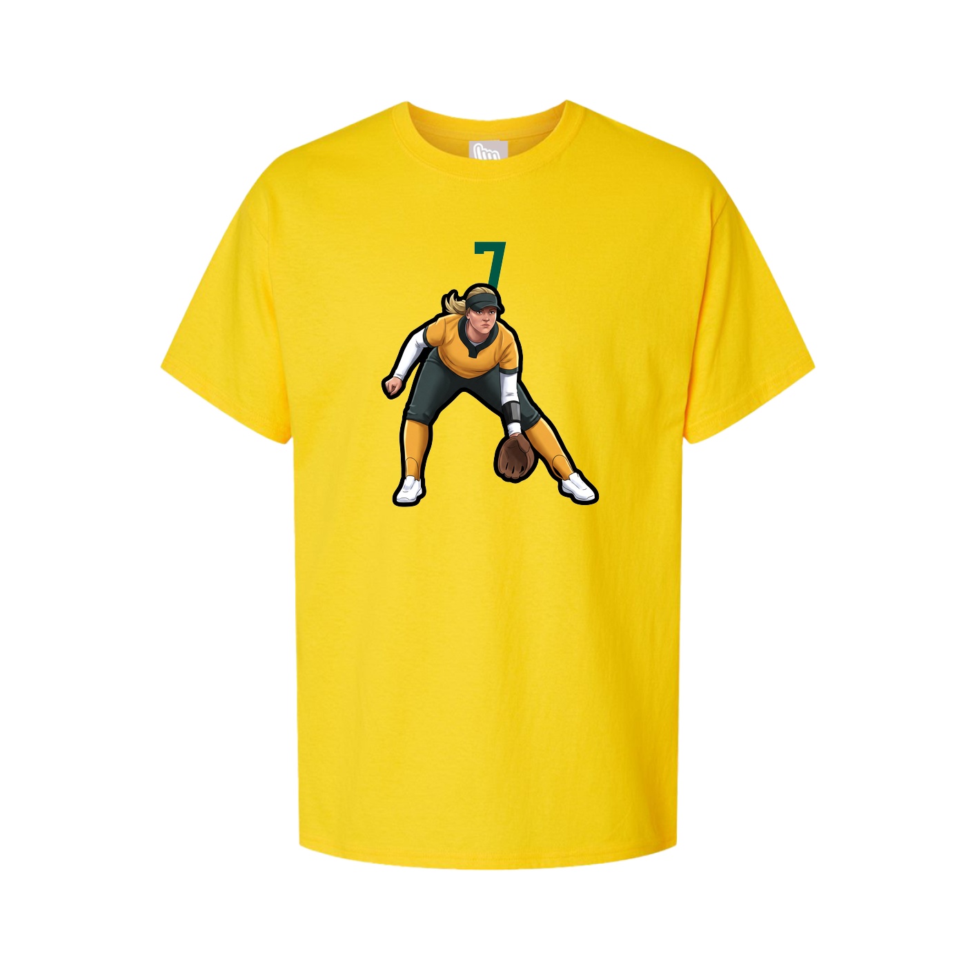 Youth Tee — Number Top in Gold