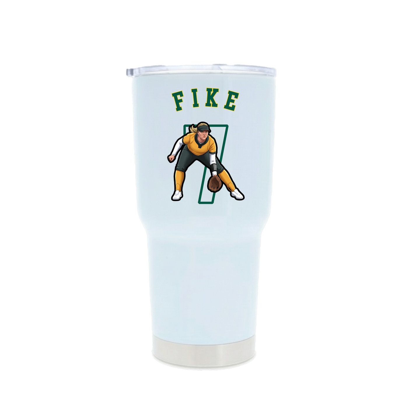 30oz Stainless Steel Tumbler — Shirsey Arch in White