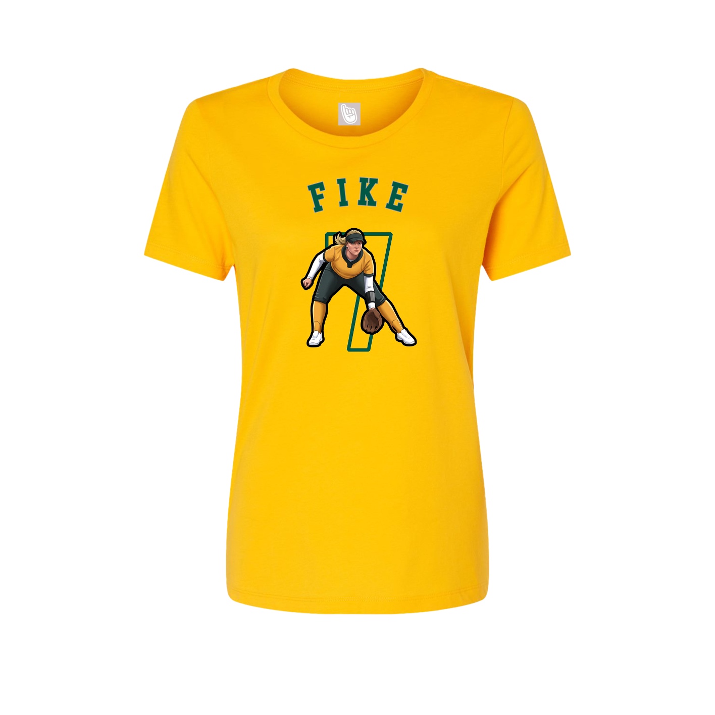 Fitted Women's Tee — Shirsey Arch in Gold