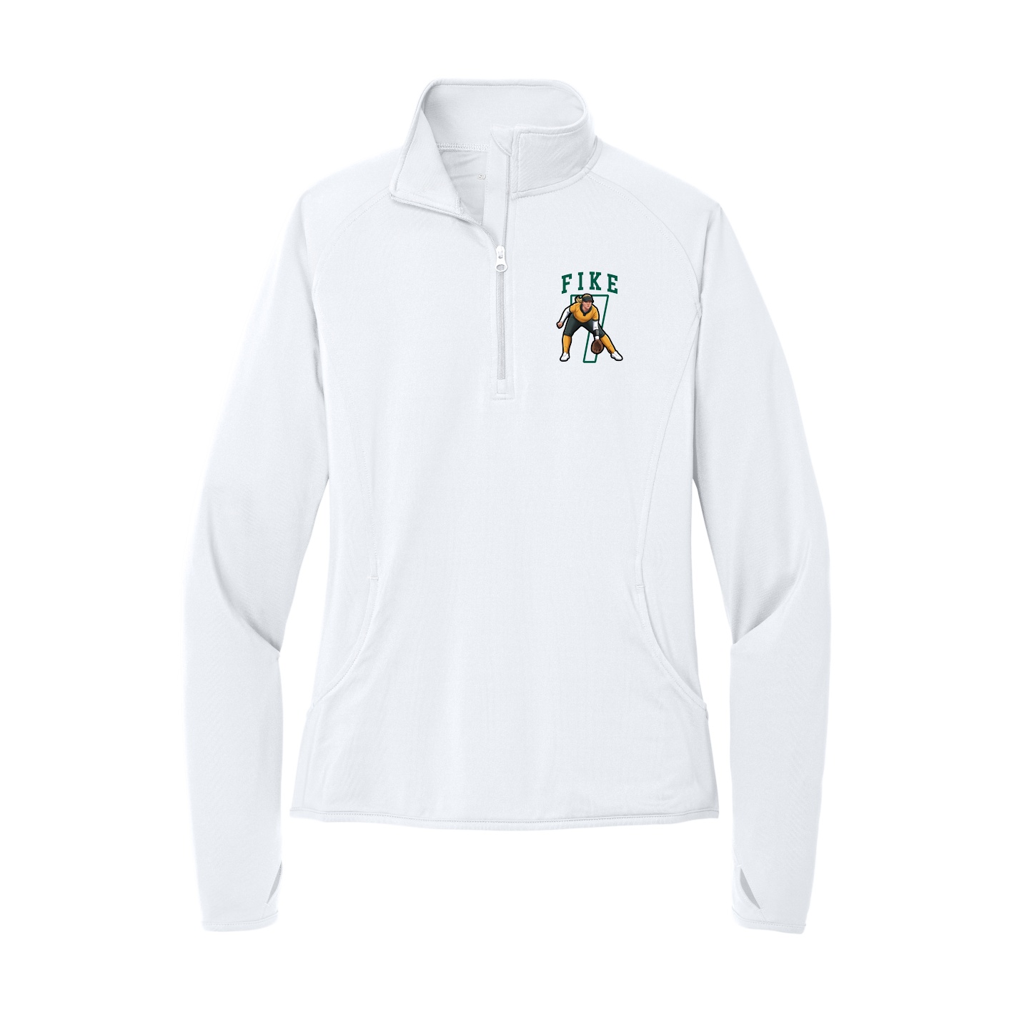 Women's Q-Zip Pullover — Shirsey in White