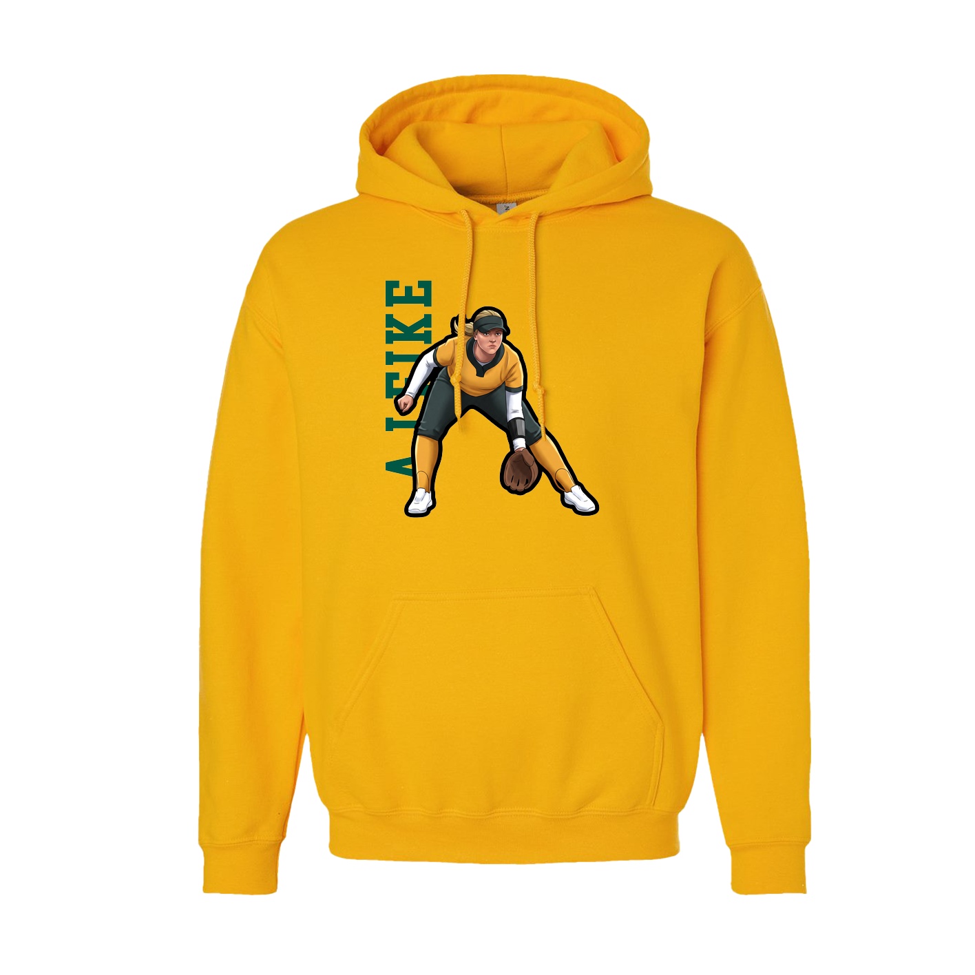 Hoodie — Name Vertical in Gold