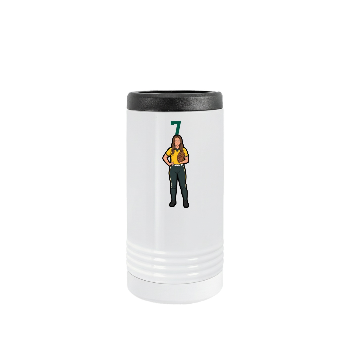 Slim Beverage Holder — Number Top in White