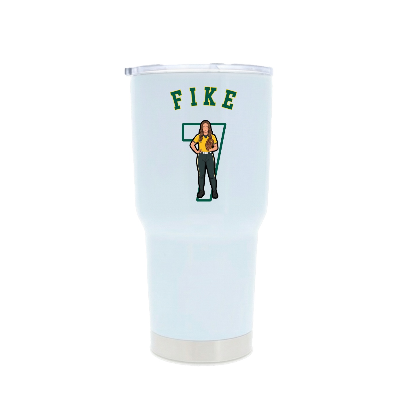 30oz Stainless Steel Tumbler — Shirsey Arch in White