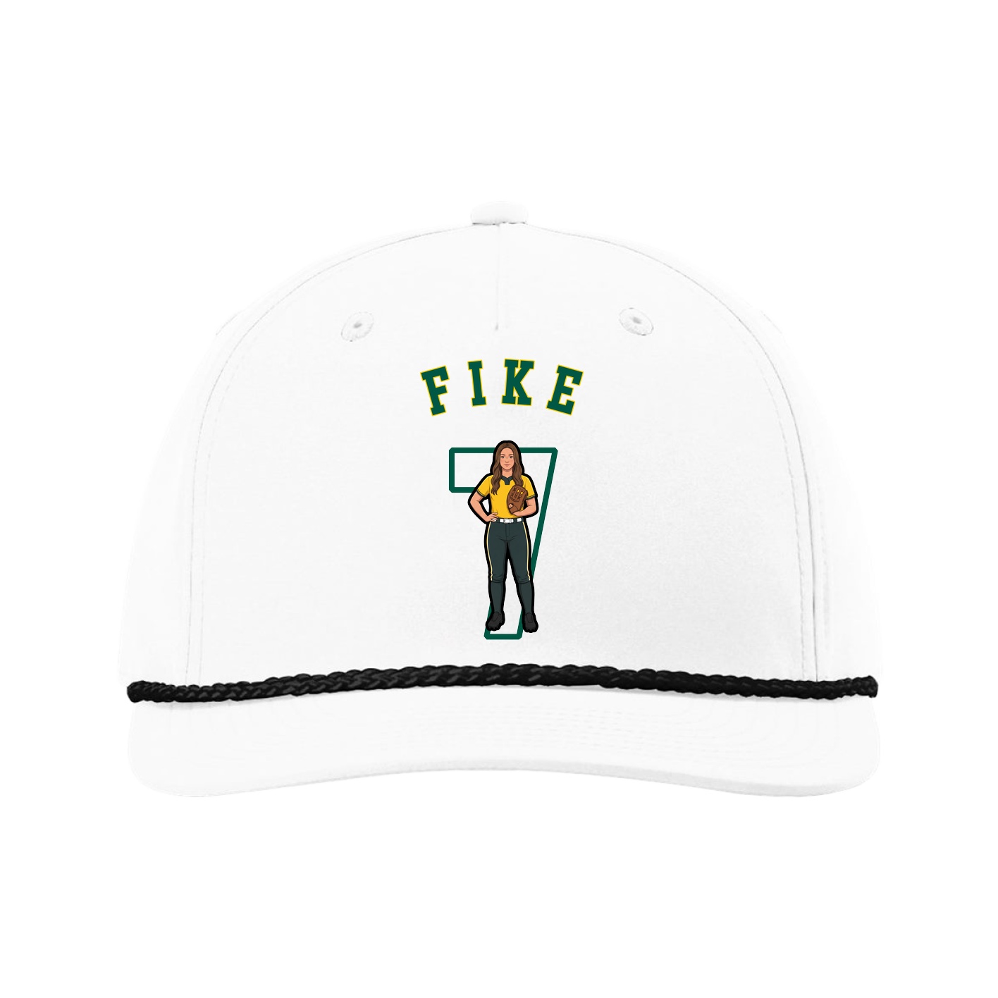 Five-Panel Classic Rope Cap — Shirsey Arch in White