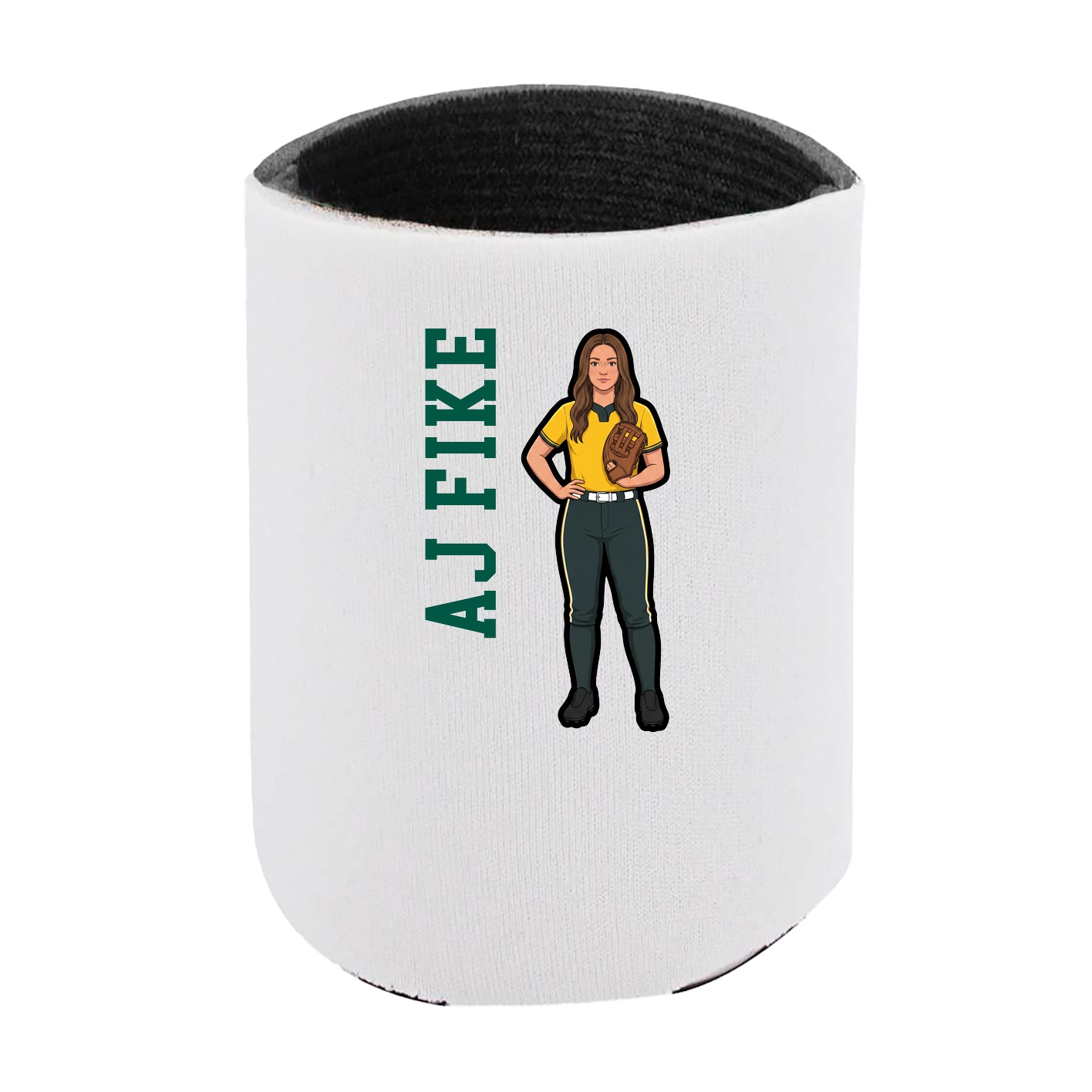 Can Holder — Name Vertical in White