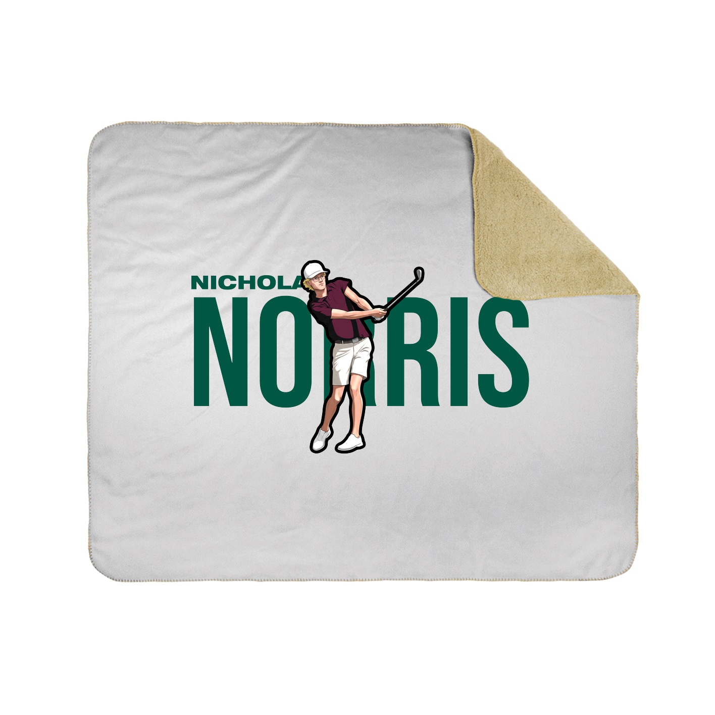 Throw Blanket — Player Name in White