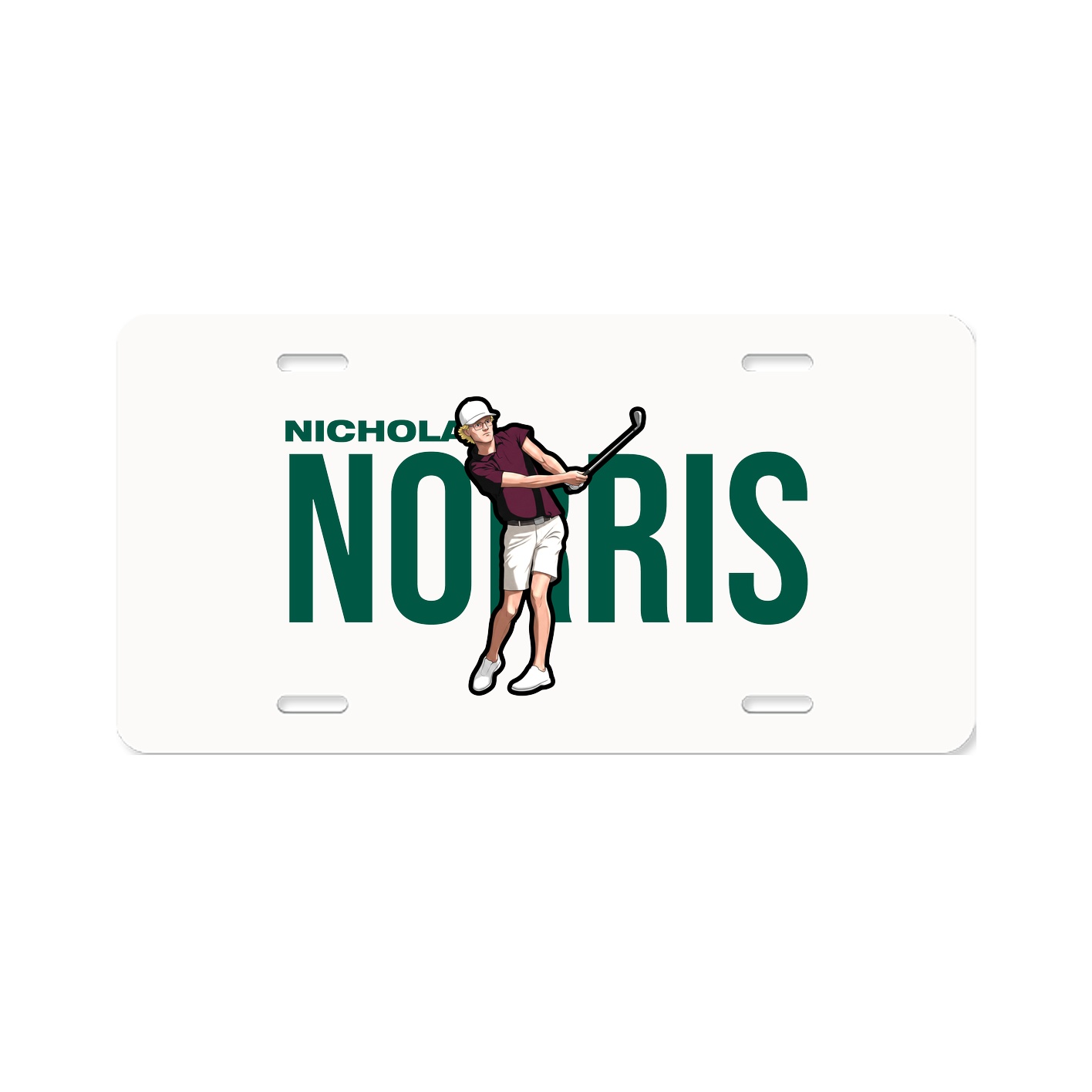 License Plate — Player Name in Classic