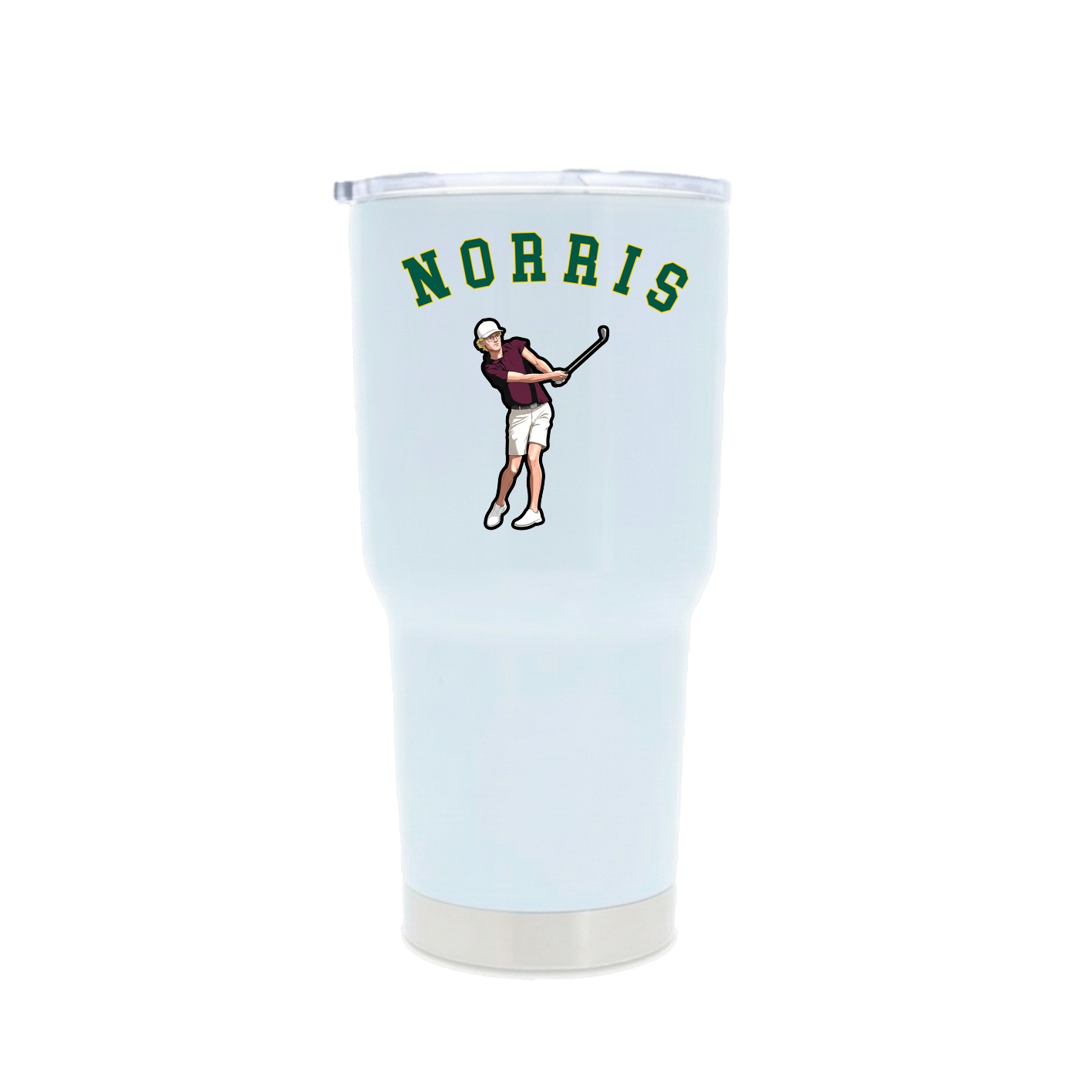 30oz Stainless Steel Tumbler — Shirsey Arch in White